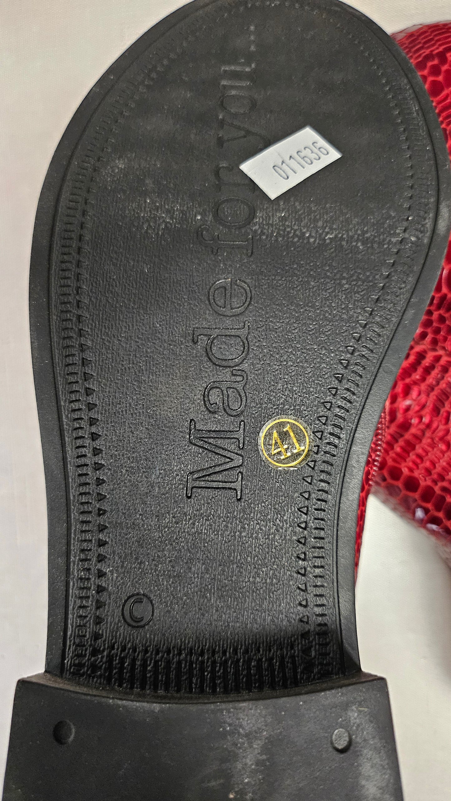 Minx Red Faux Croc Ankle Boot (41)