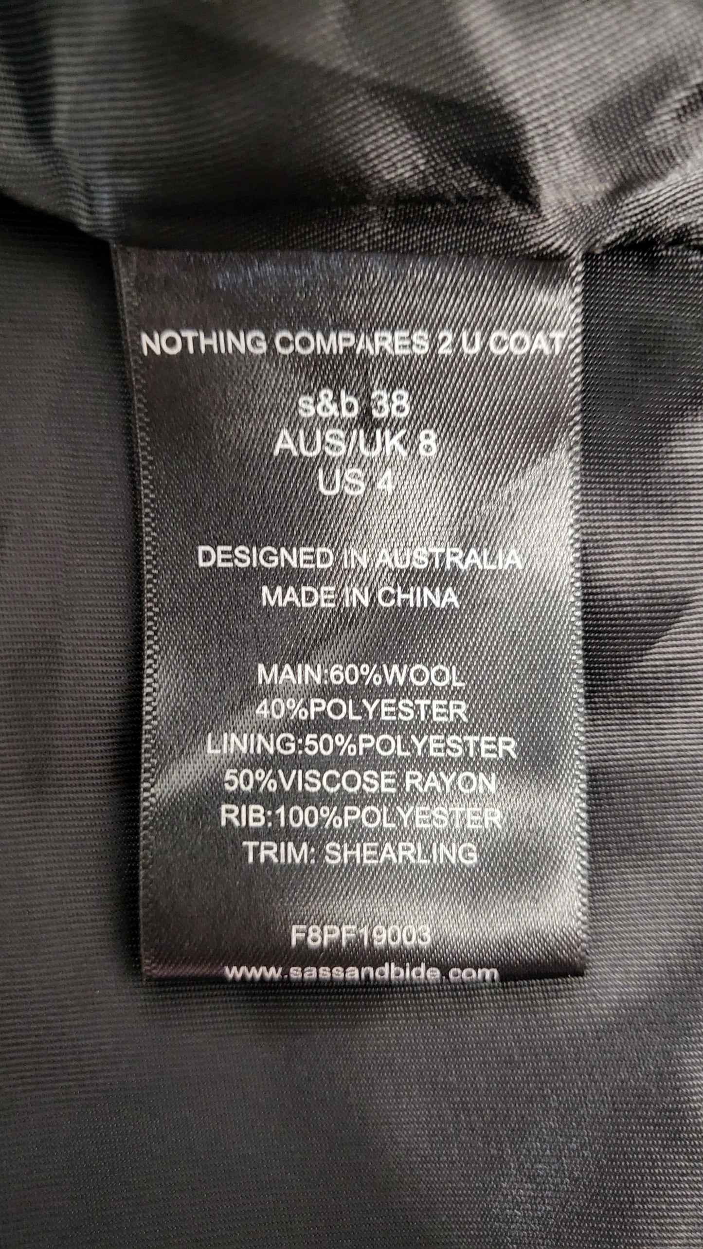 Sass & Bide Black Wool Blend Jacket (8)