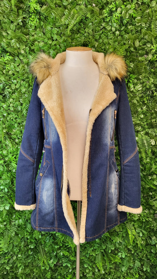 LA Coalition Blue Faux Fur Denim Jacket (10)