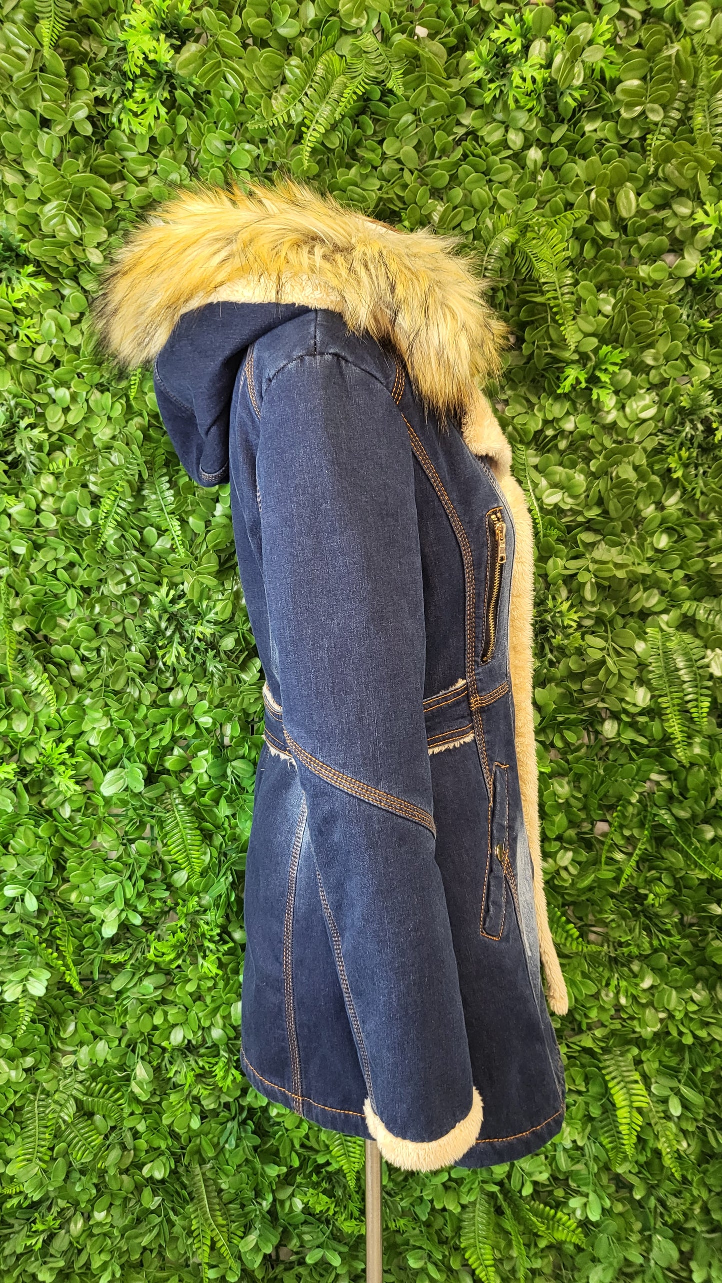 LA Coalition Blue Faux Fur Denim Jacket (10)
