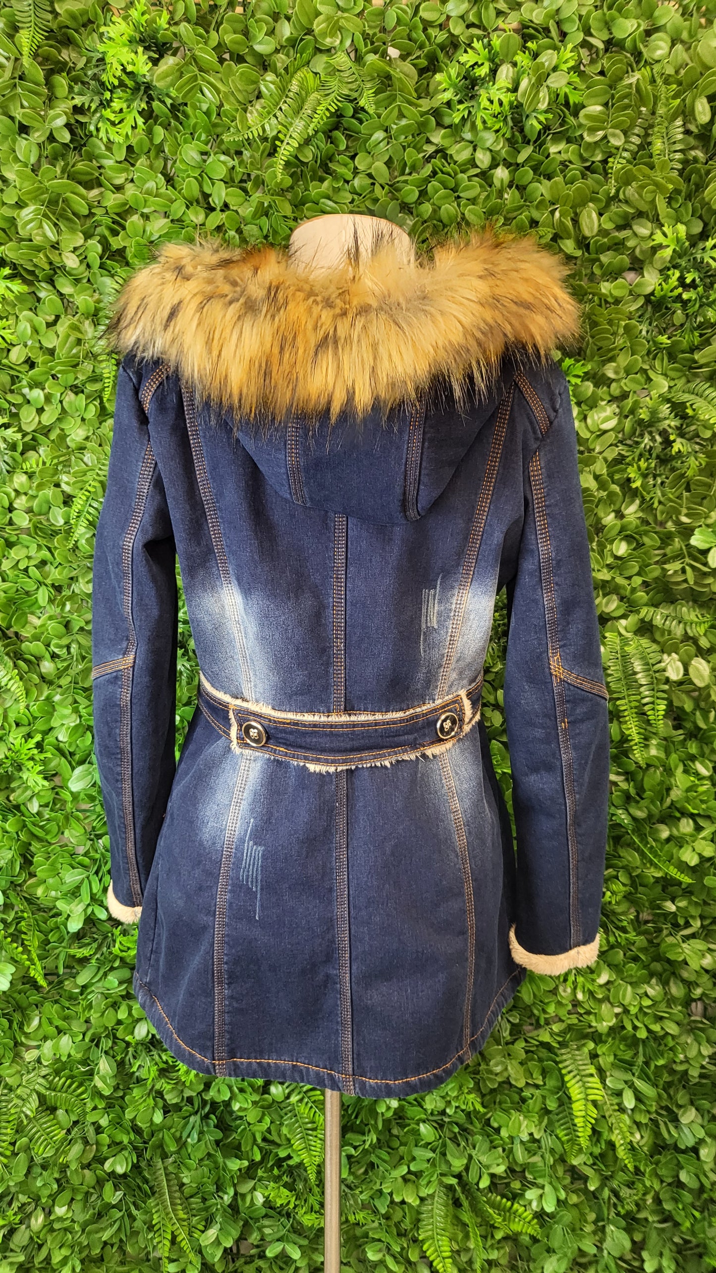 LA Coalition Blue Faux Fur Denim Jacket (10)