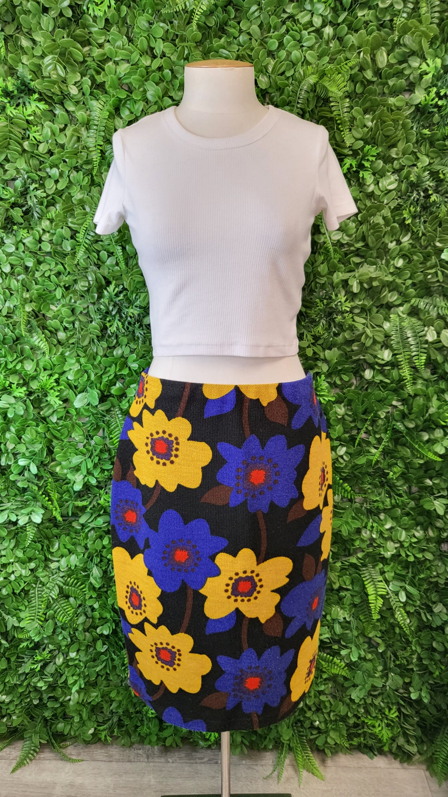 David Pond Retro Print Knit Skirt (12)