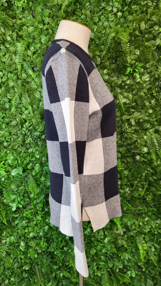 Trenery Navy/White Check Knit (10)