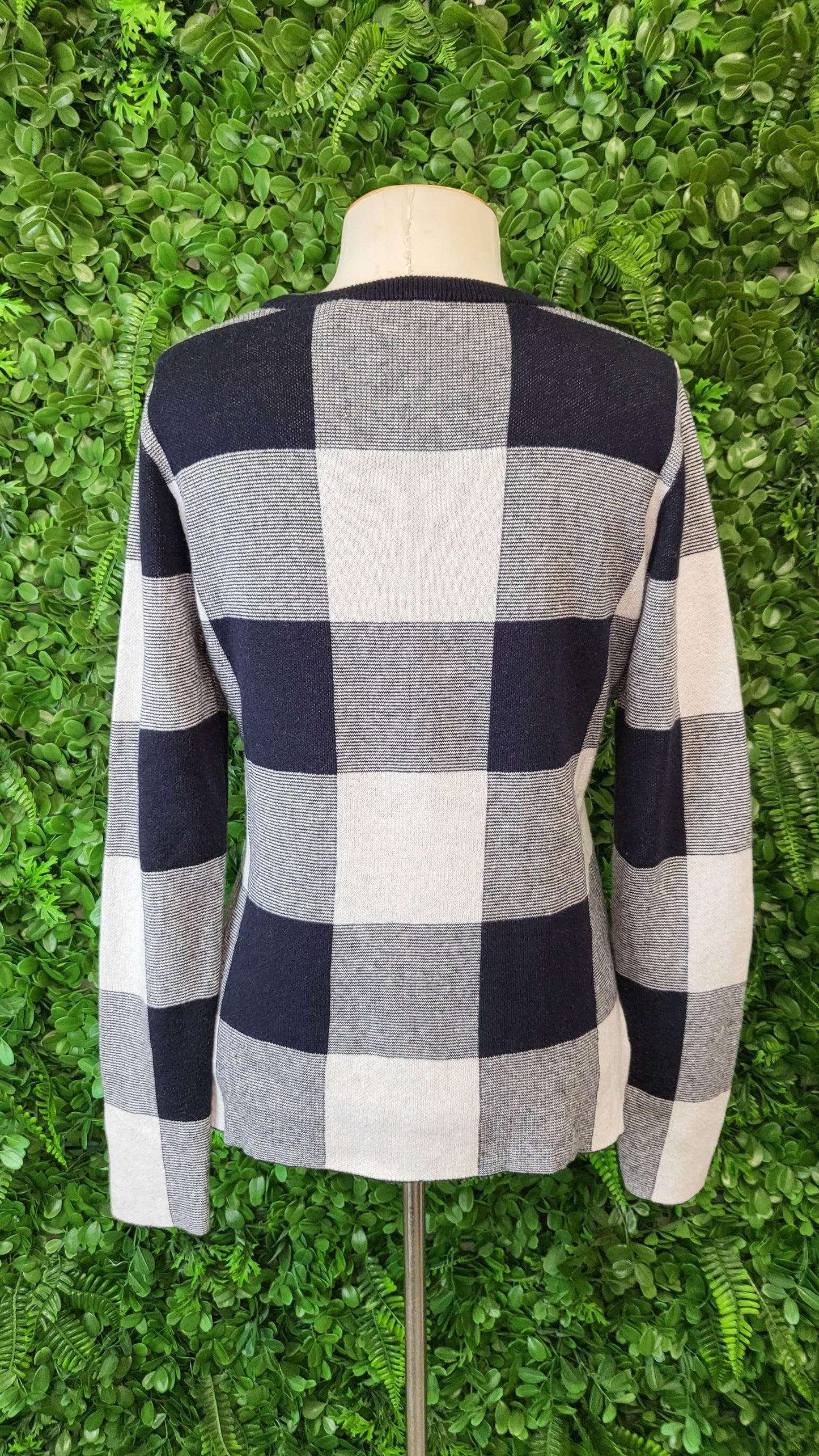 Trenery Navy/White Check Knit (10)