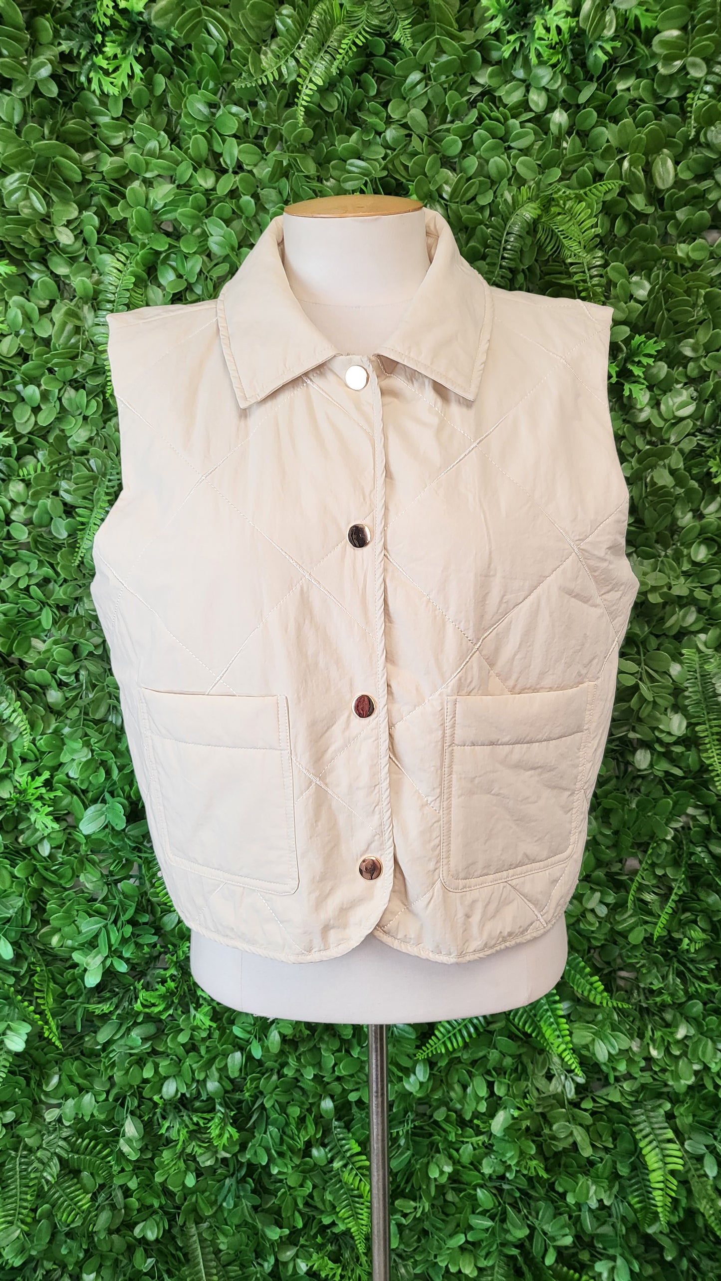 Eb&Ive Cream Padded Vest (10-12)