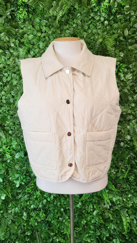 Eb&Ive Cream Padded Vest (10-12)