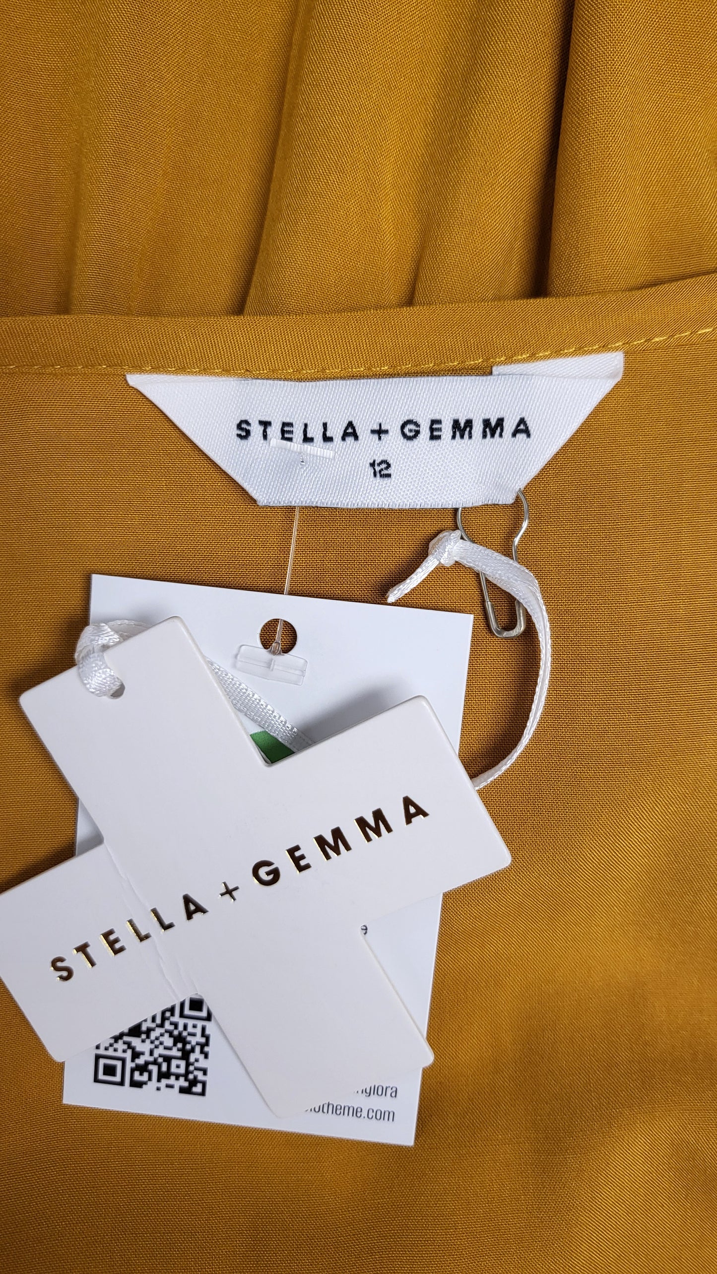 Stella + Gemma Mustard Carlyle Dress BNWT (12)