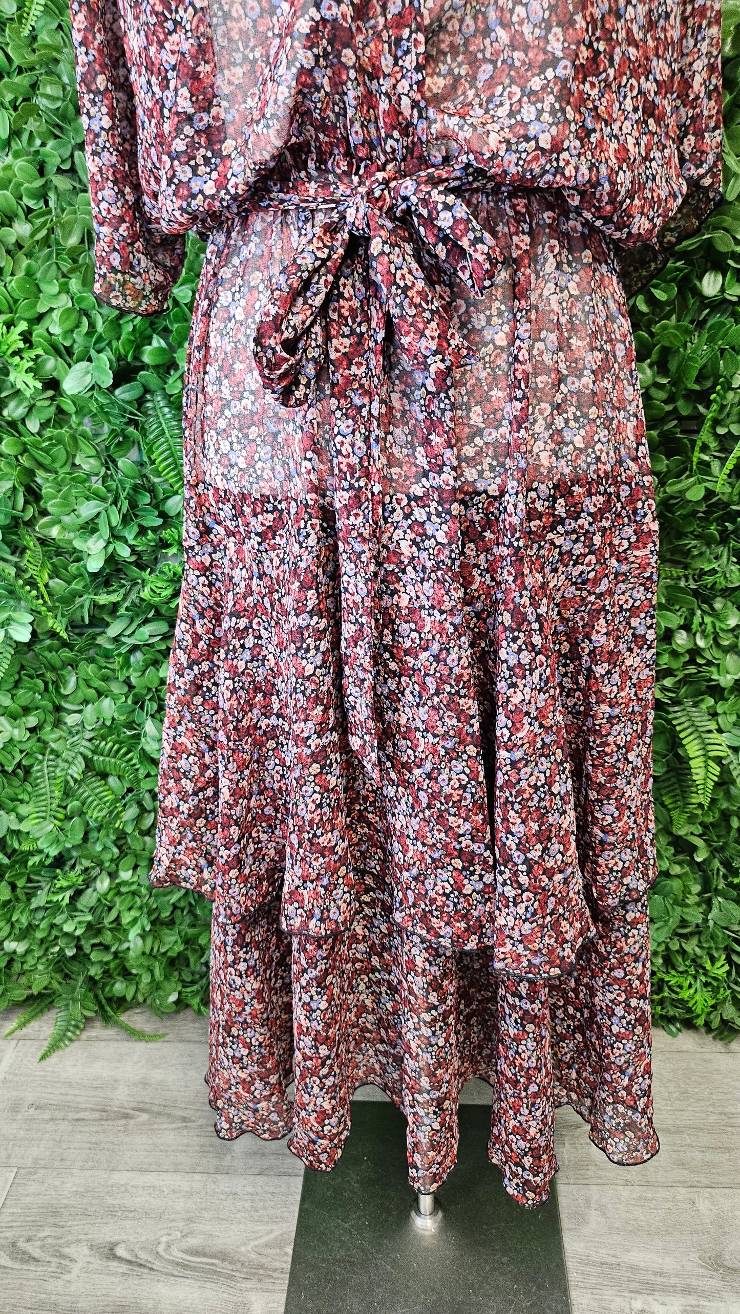 Drama The Label Floral Crossover Bodice Dress (12/14)