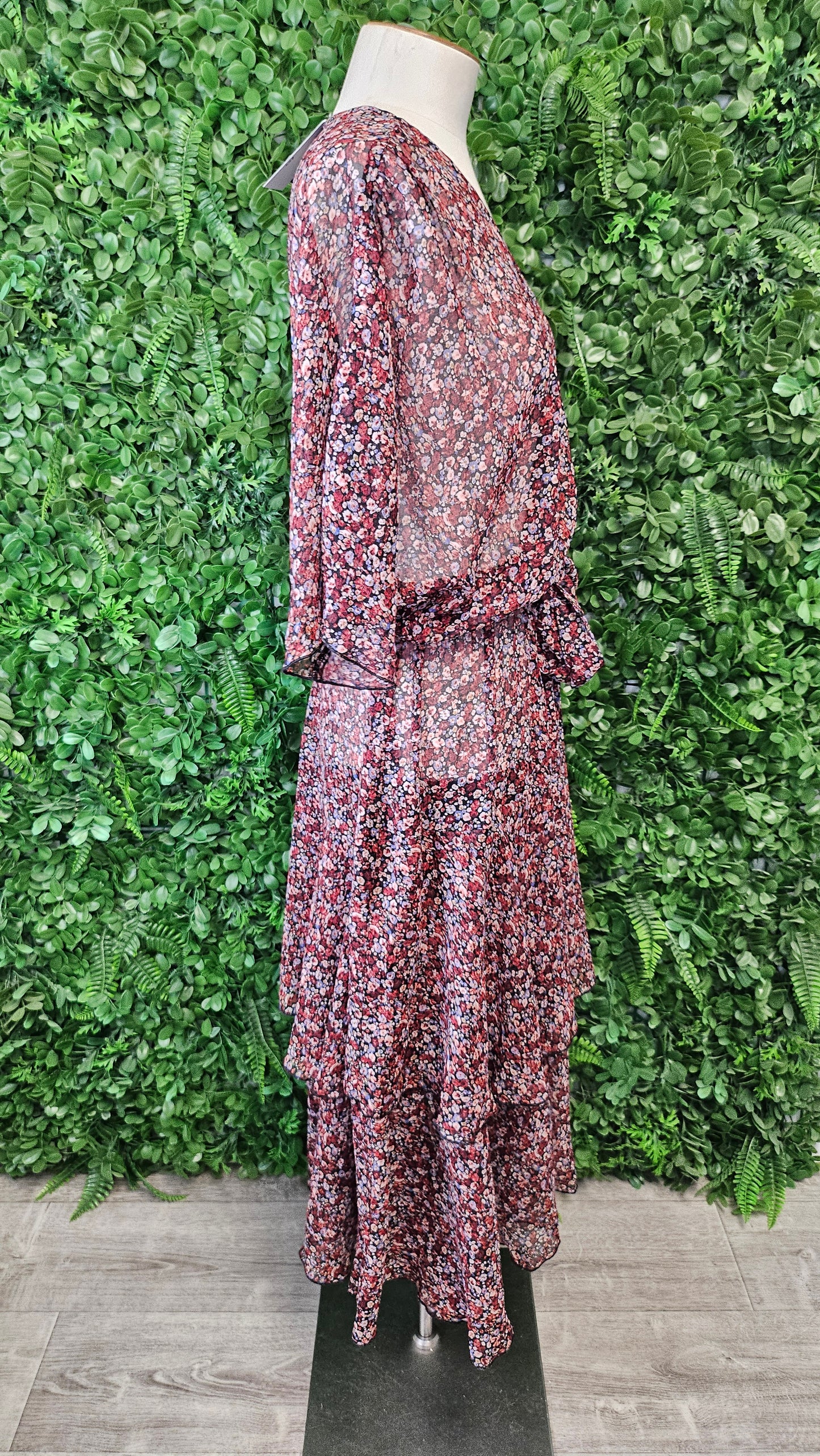 Drama The Label Floral Crossover Bodice Dress (12/14)