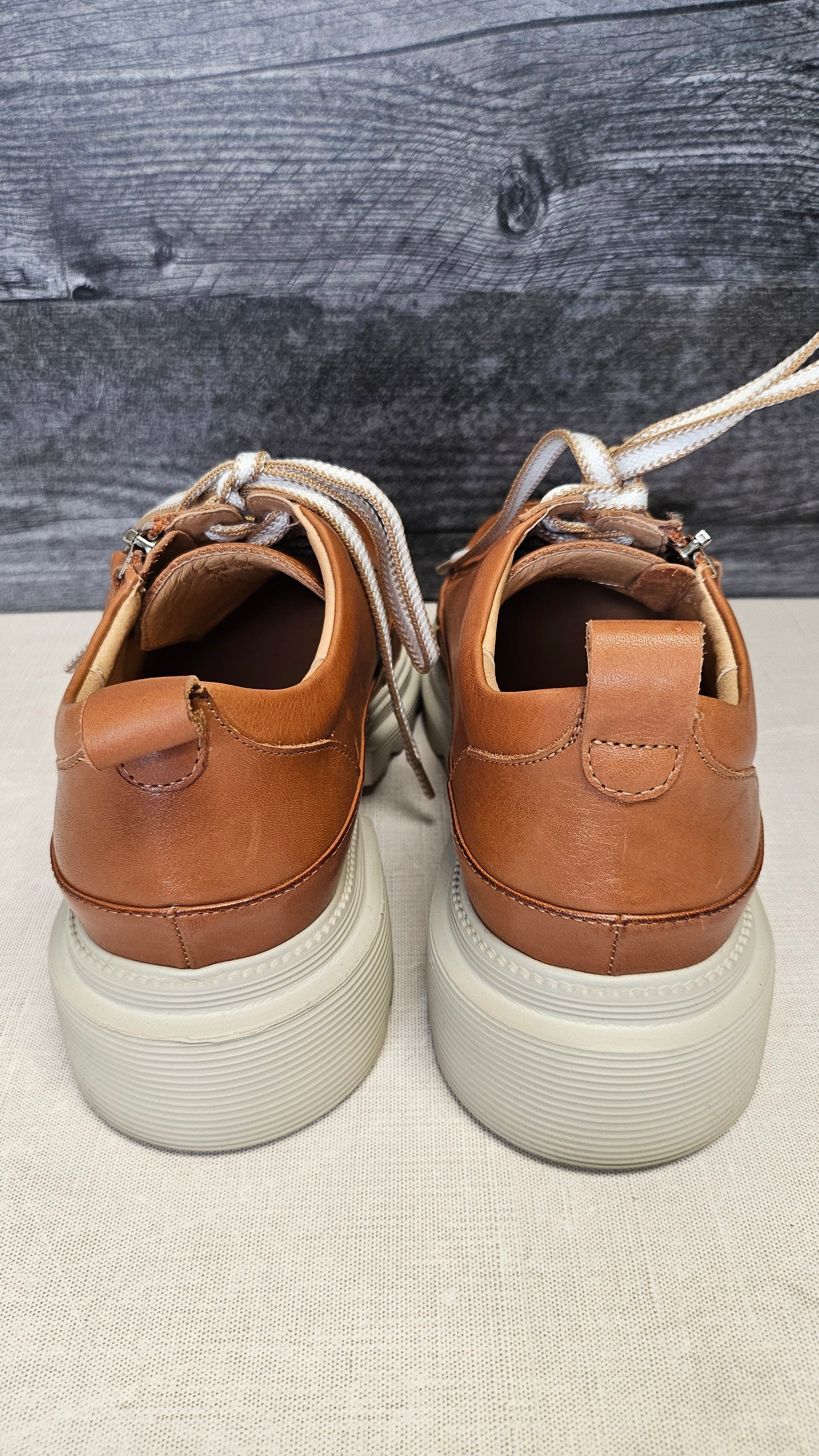 Charlie Rose Tan Leather Lace Up (38)