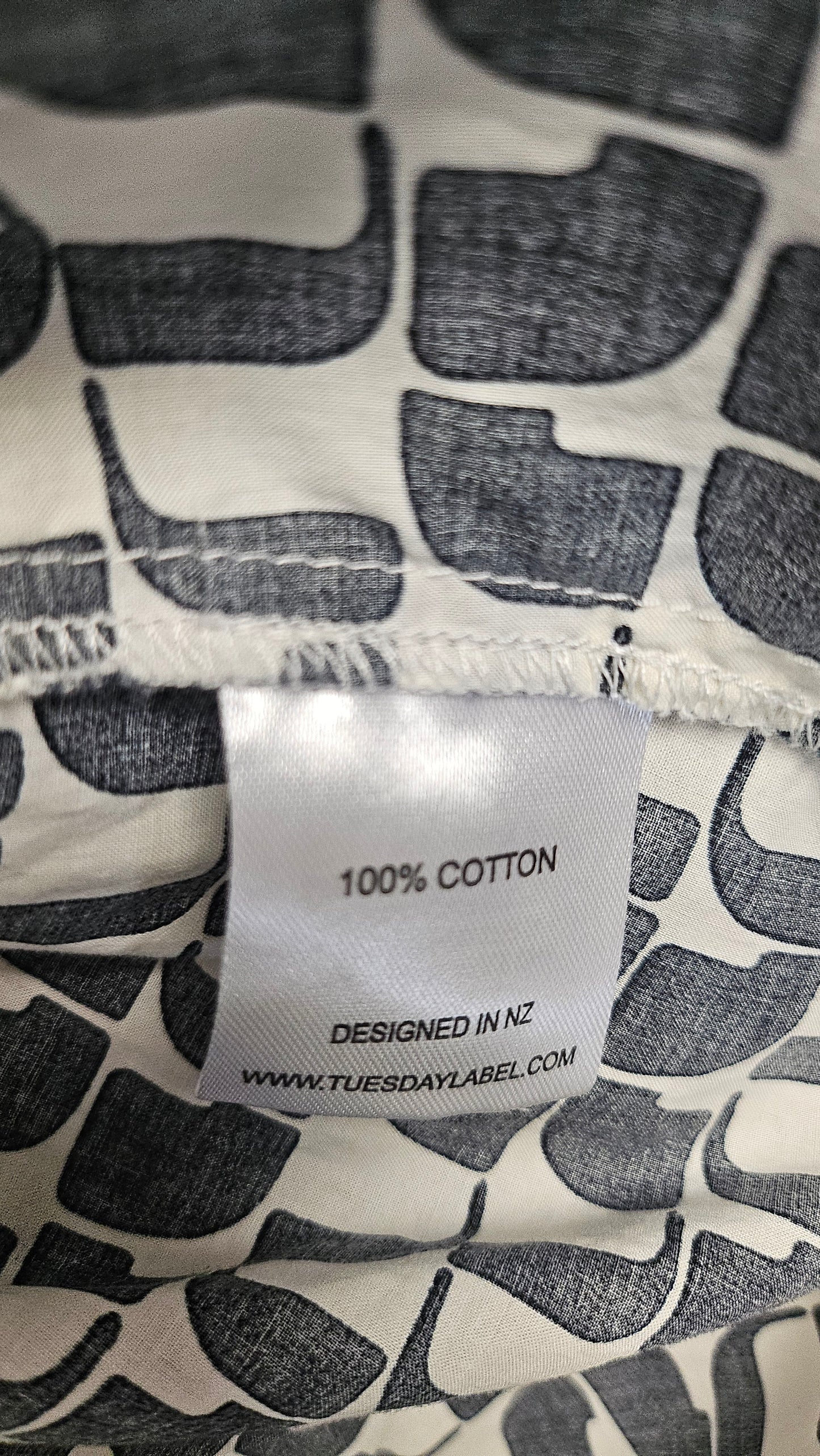 Tuesday Black/Cream Print Shirt (12-14)