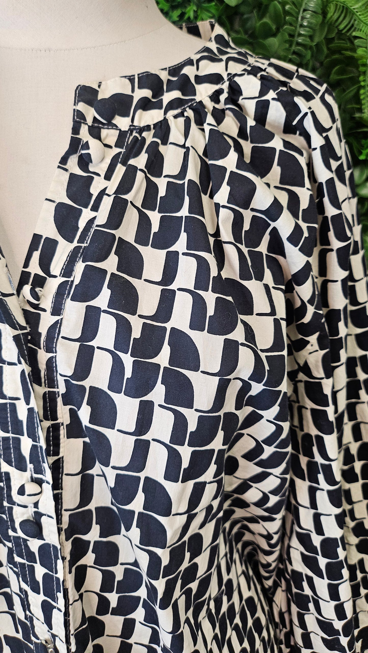Tuesday Black/Cream Print Shirt (12-14)
