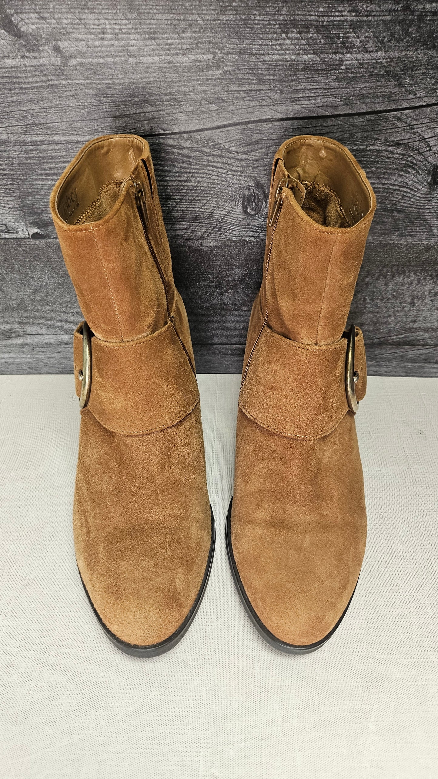 Gabor Tan Lush Ankle Boots (40)
