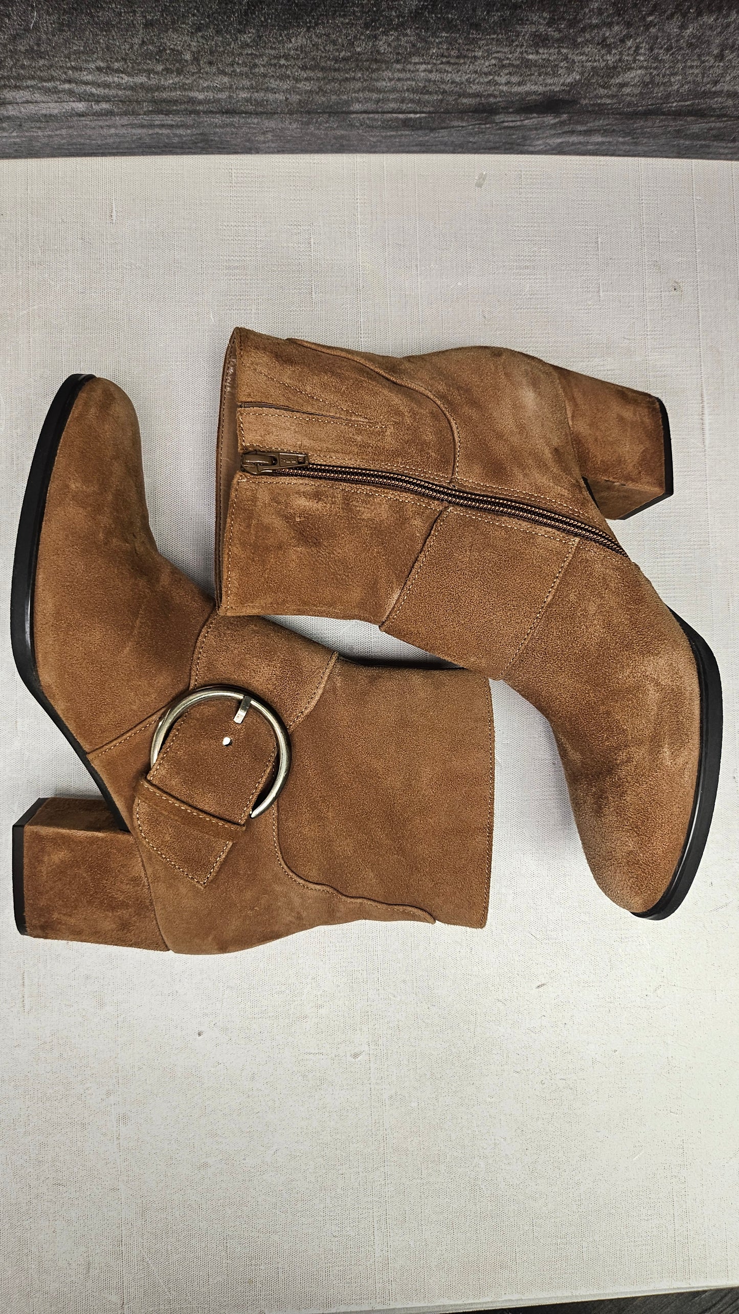 Gabor Tan Lush Ankle Boots (40)