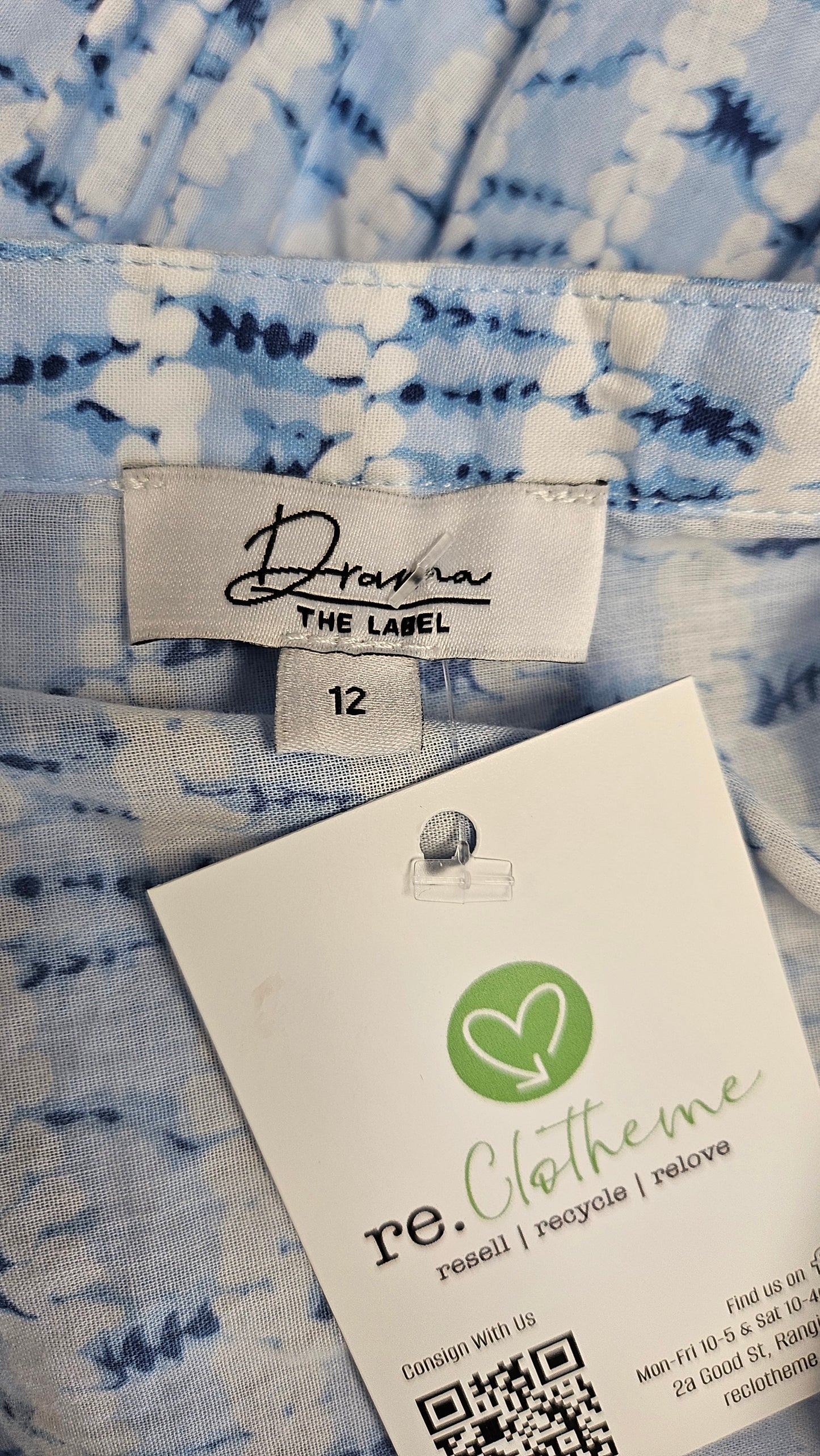 Drama The Label Blue Frill Hem Dress (12-14)
