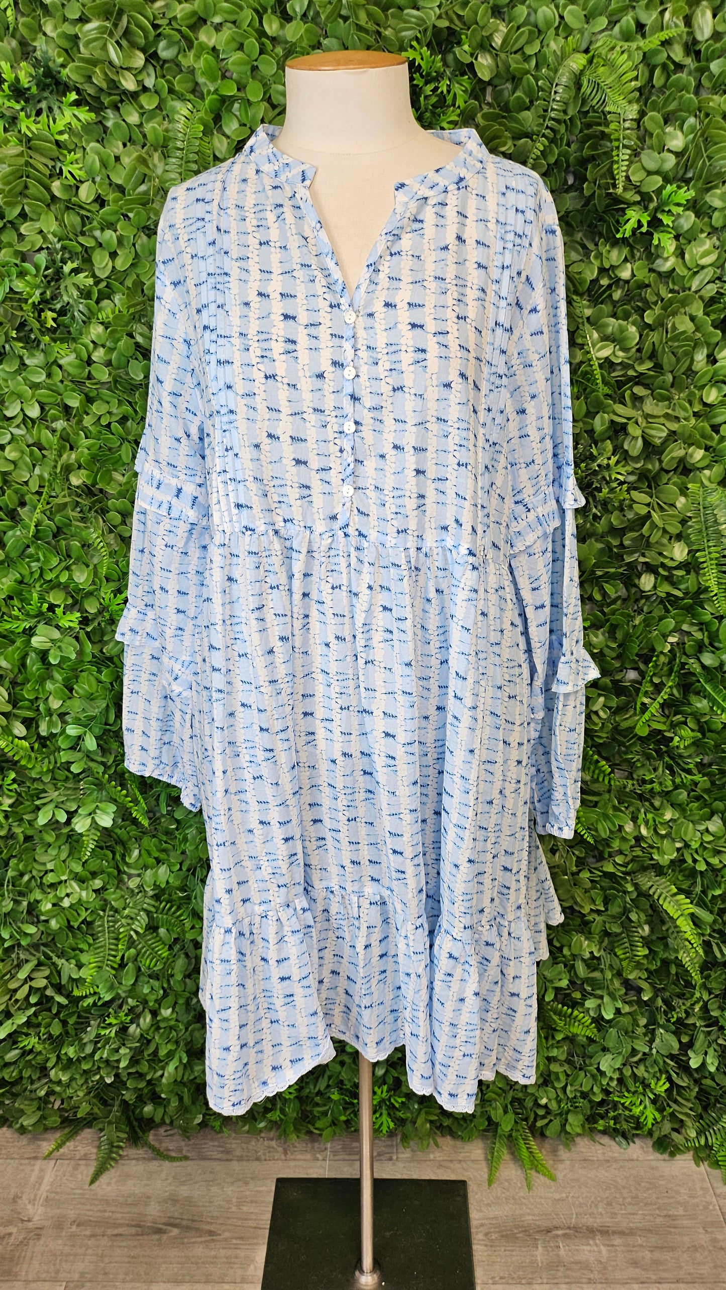 Drama The Label Blue Frill Hem Dress (12-14)