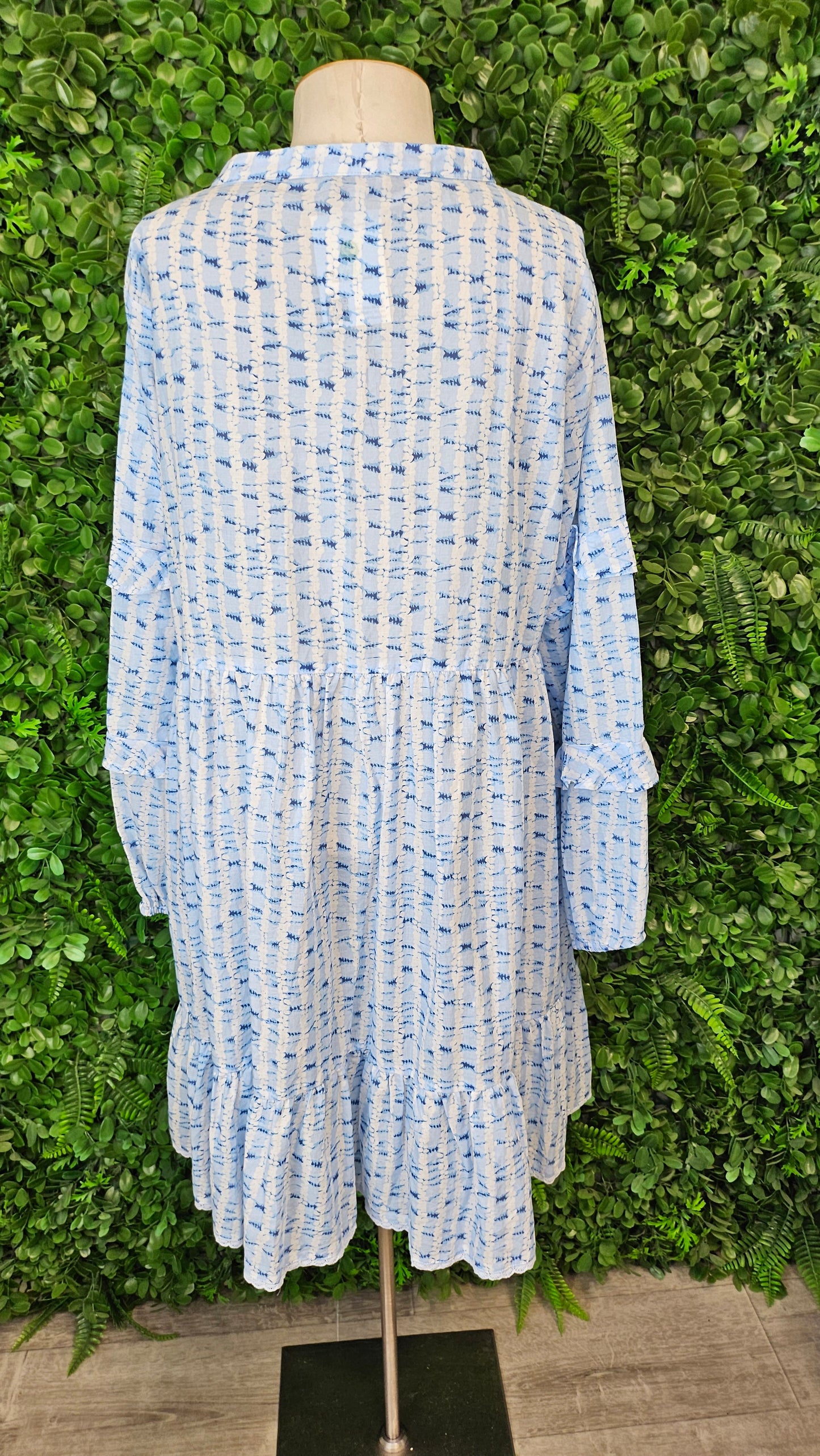 Drama The Label Blue Frill Hem Dress (12-14)