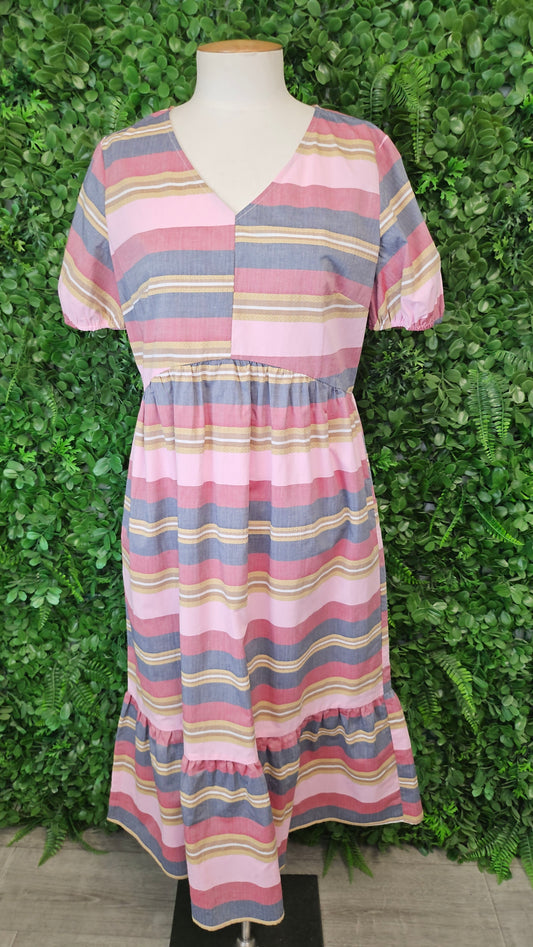 Drama Stripe S/Sleeve Dress (10)