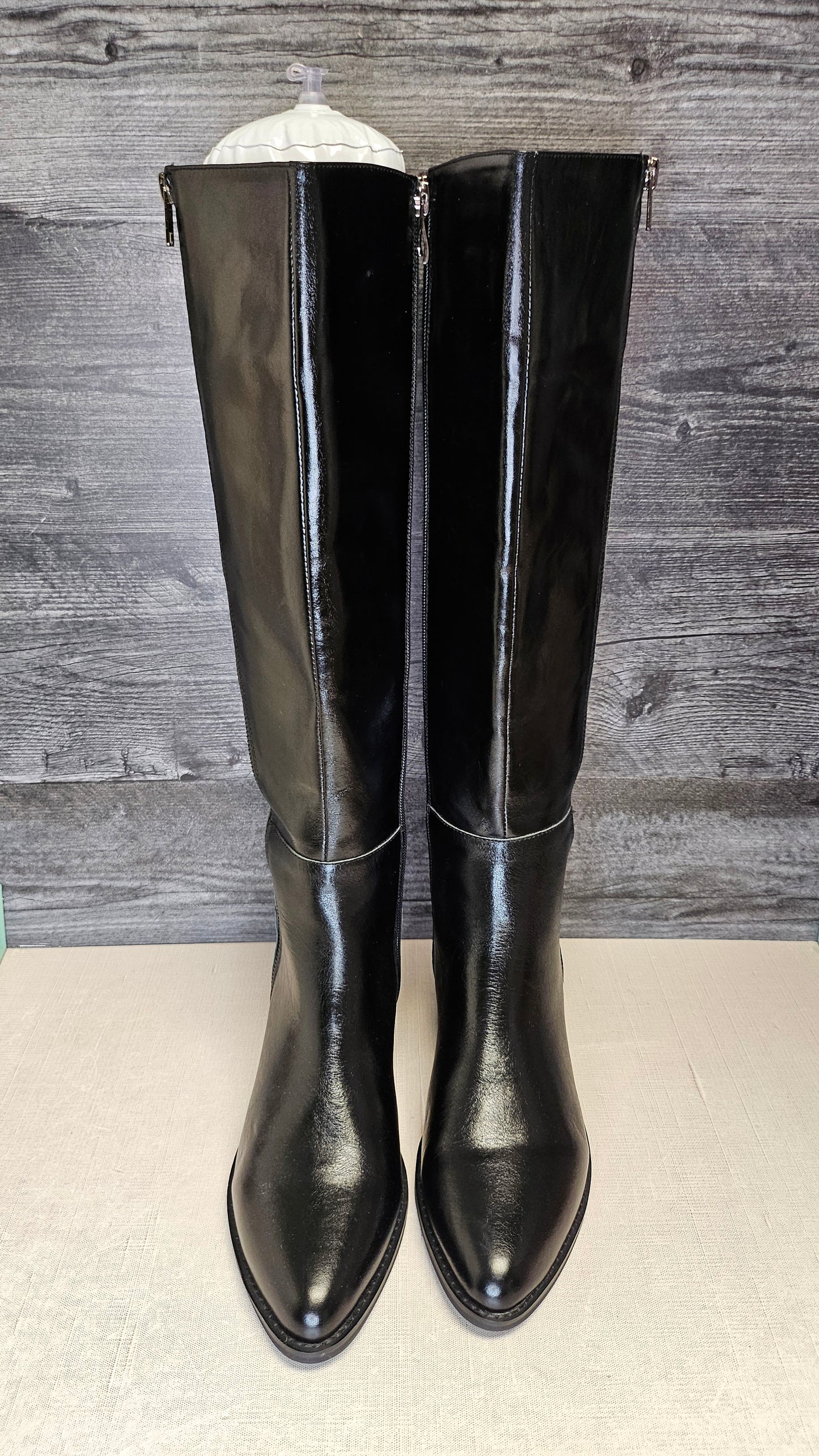 Oli Black Leather Kneehighs NEW (40)