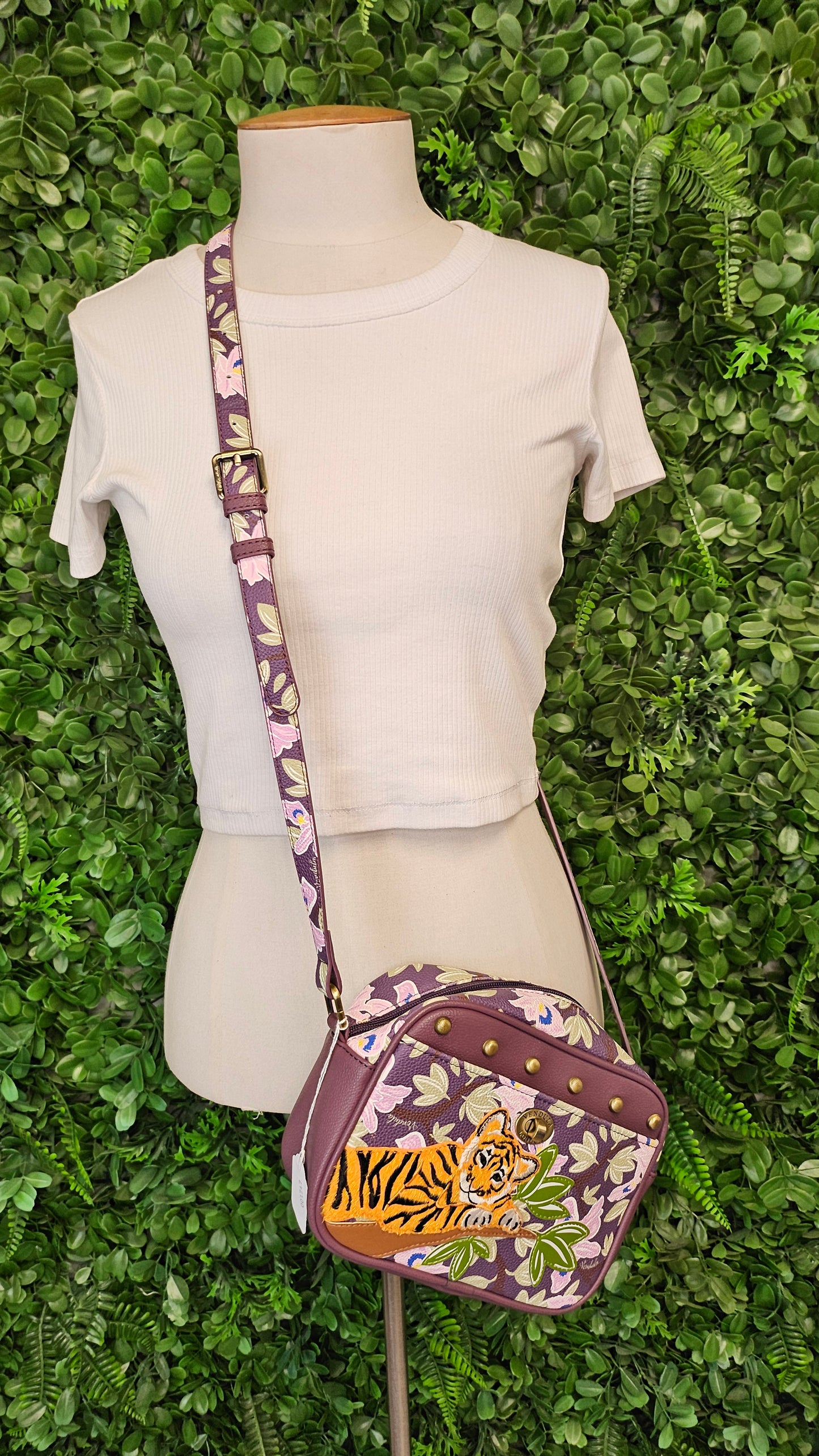 Vendula London Plum Animal Park Bag 22x16x8cm