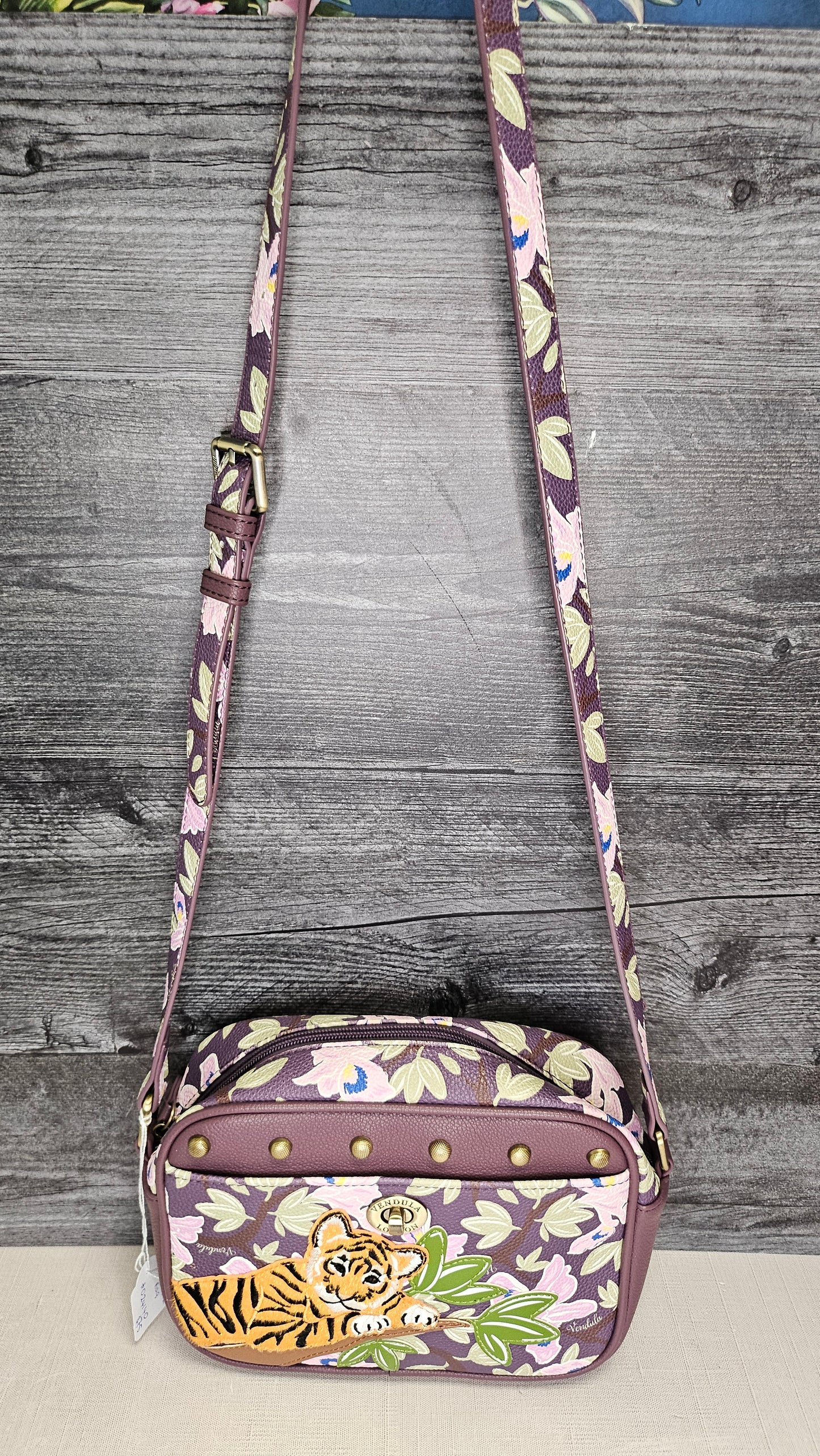 Vendula London Plum Animal Park Bag 22x16x8cm