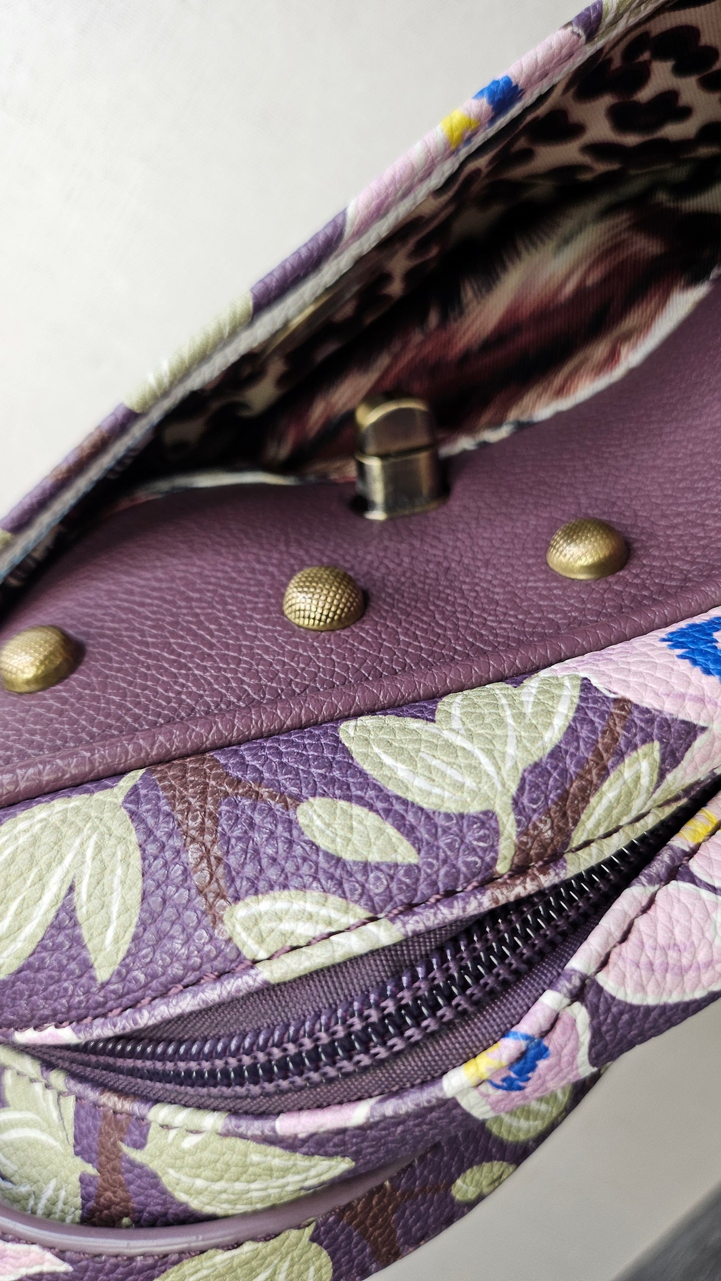 Vendula London Plum Animal Park Bag 22x16x8cm