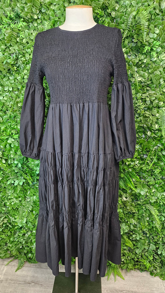 Twelve Black Shirred Dress (12)