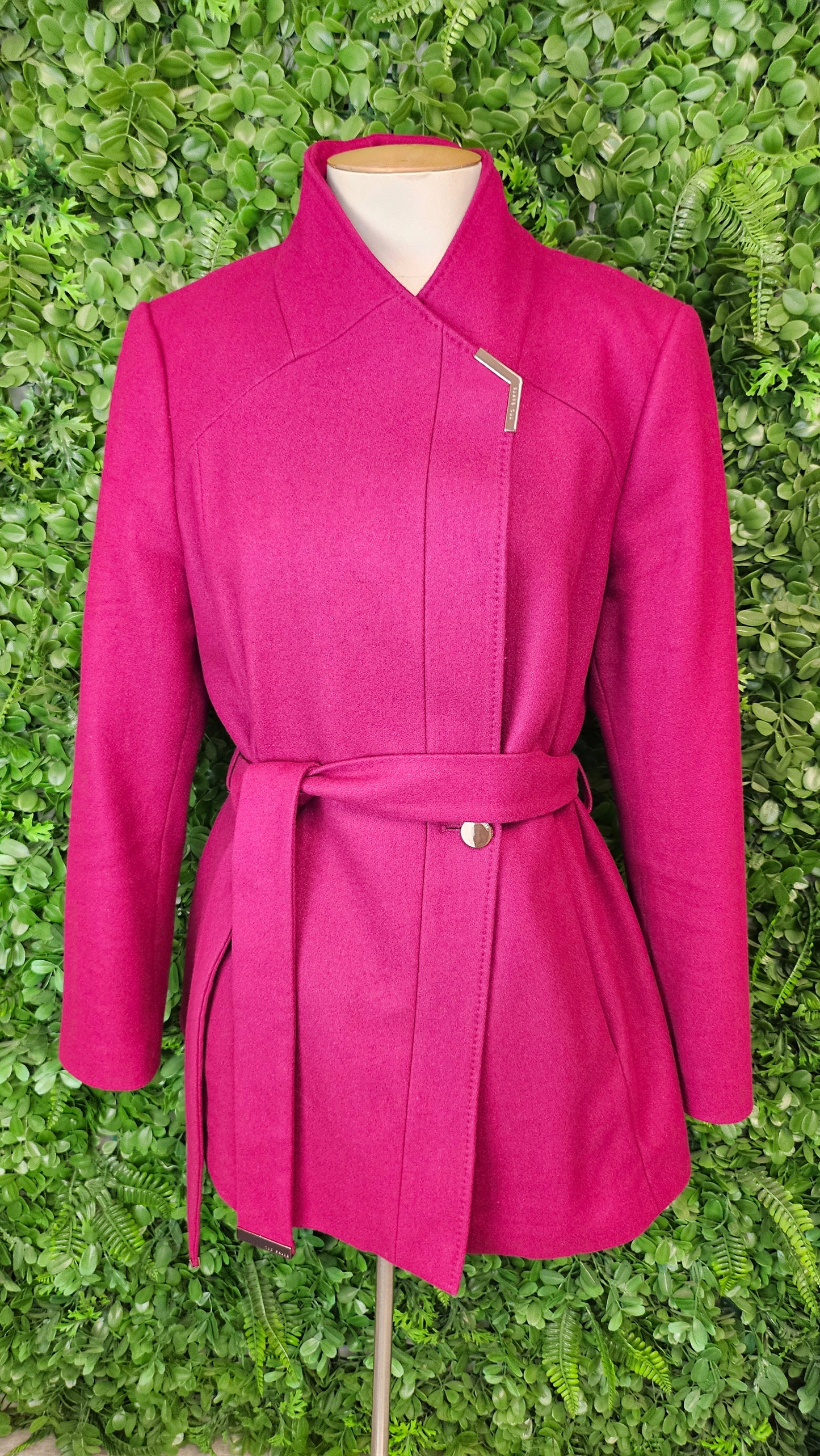 Ted Baker Magenta Drytaa Wool Coat (12)