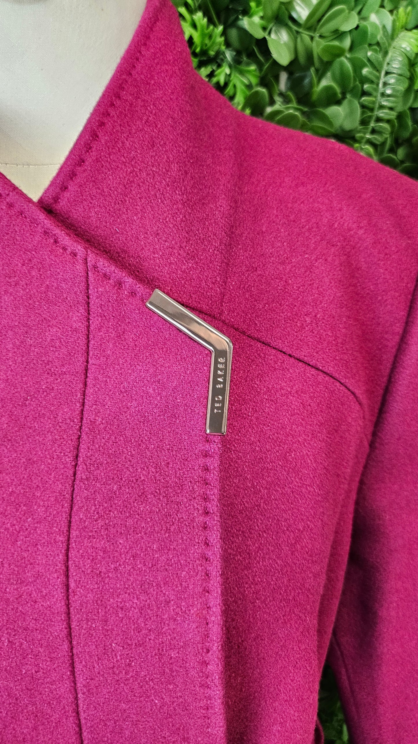 Ted Baker Magenta Drytaa Wool Coat (12)