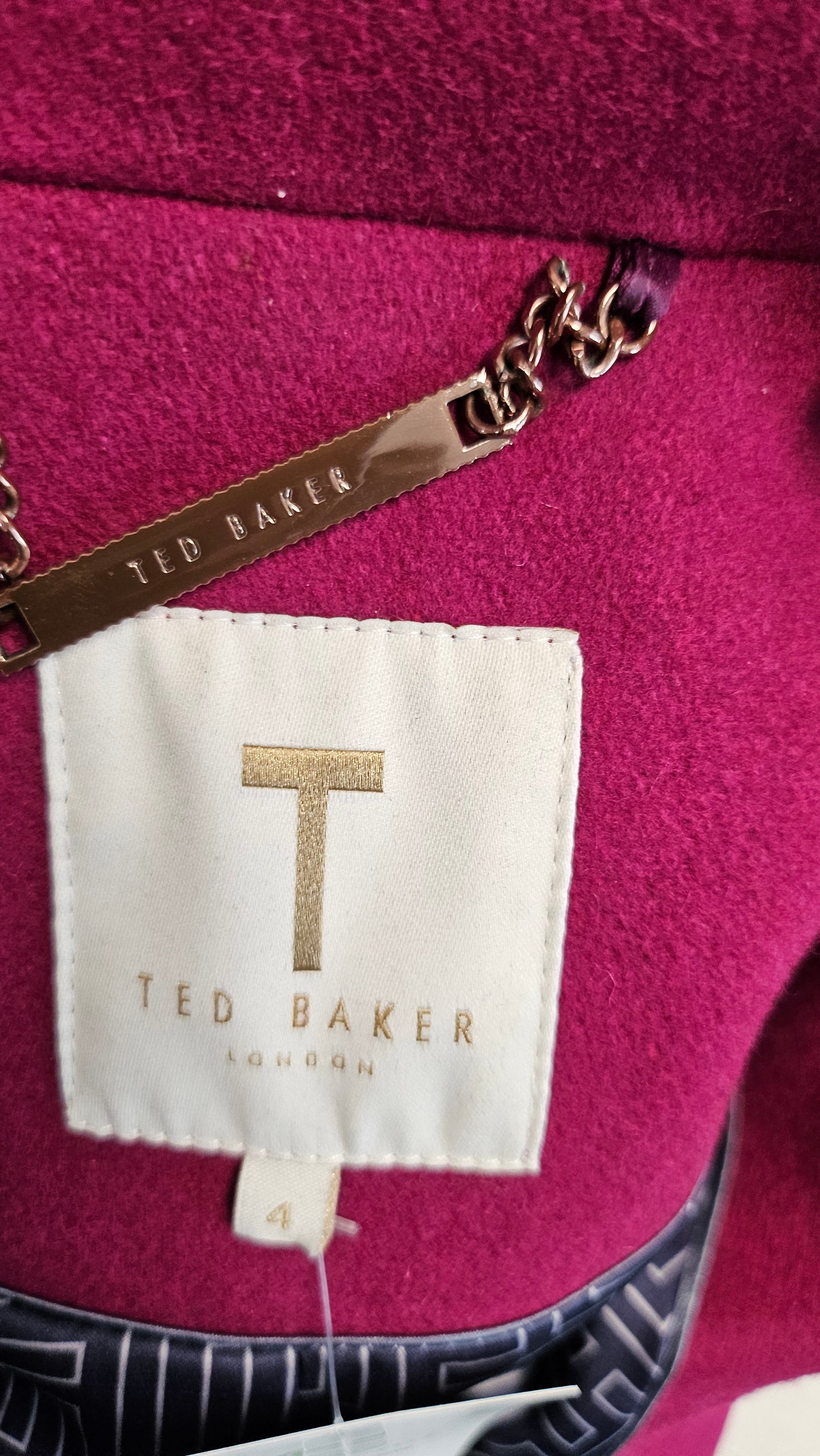 Ted Baker Magenta Drytaa Wool Coat (12)