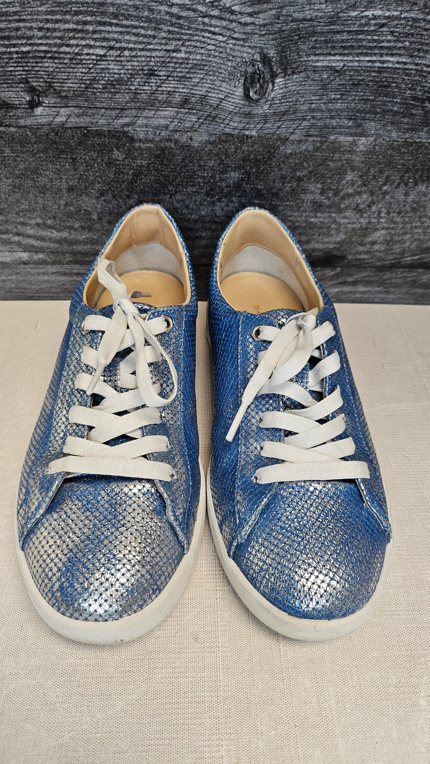 Diesel Blue Metallic Sneakers (39)