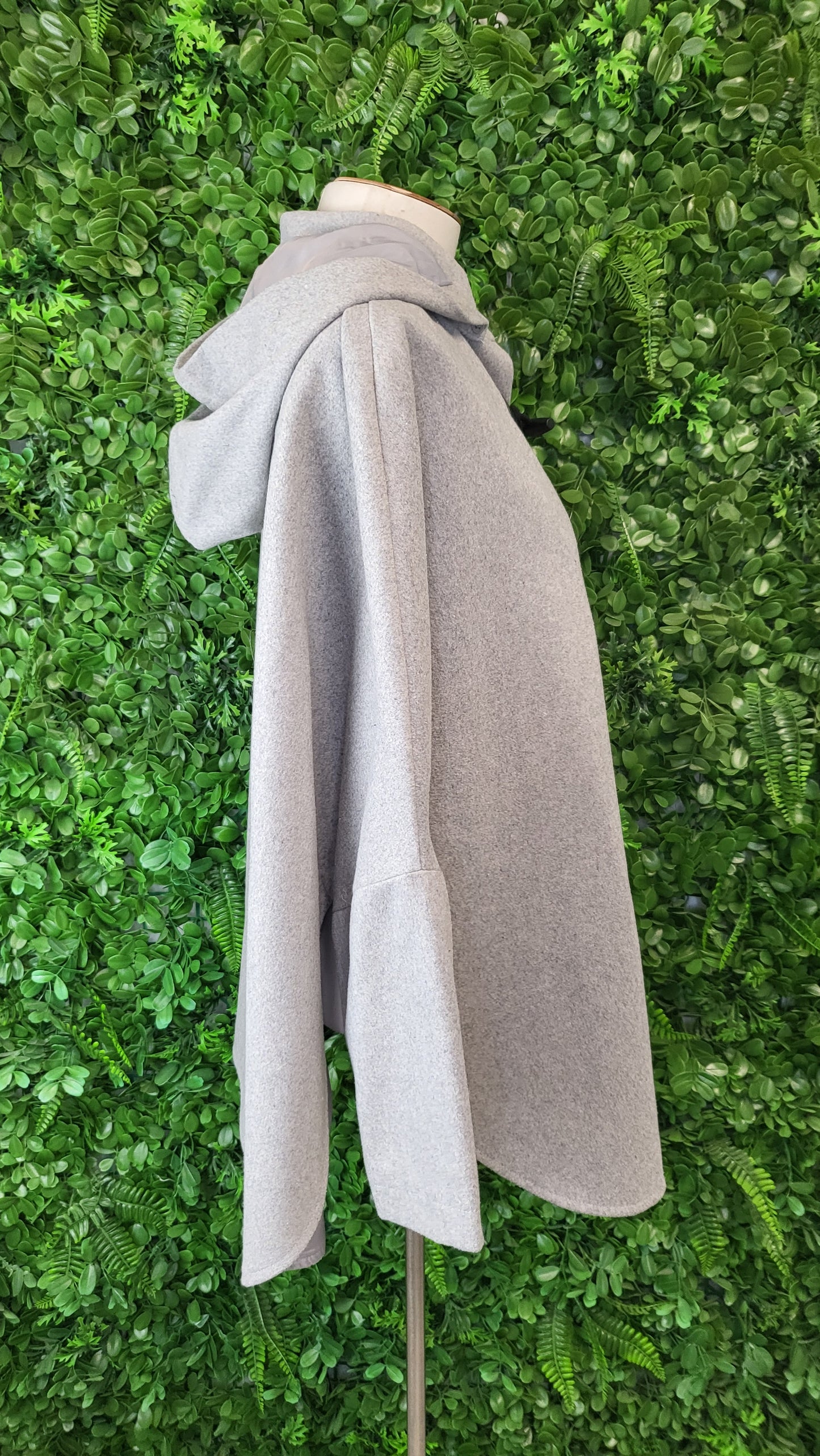 About Eve Grey Wool Blend Cape Jacket (10)
