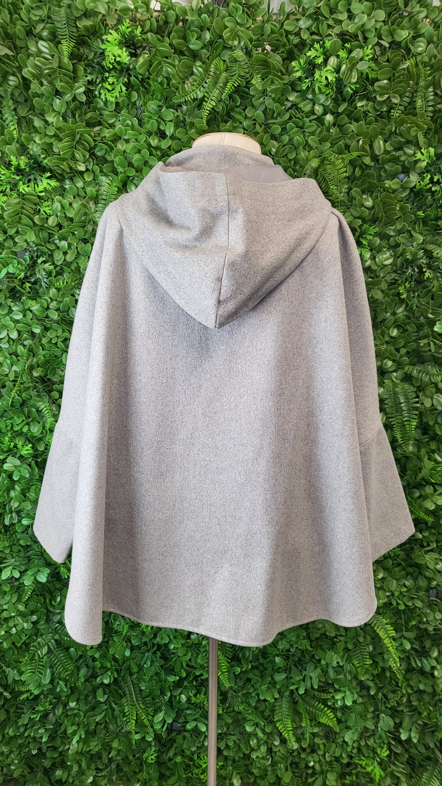 About Eve Grey Wool Blend Cape Jacket (10)