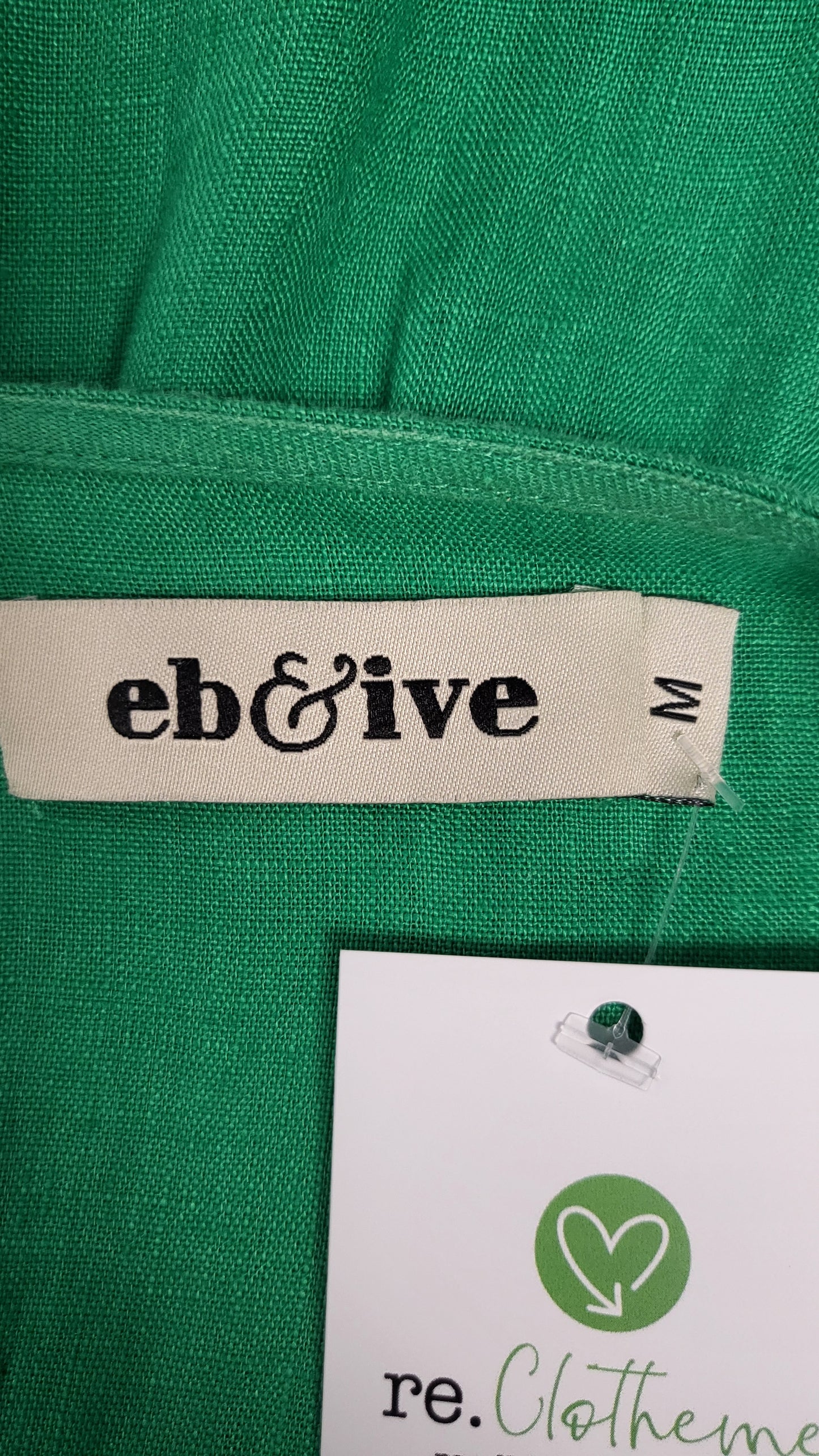 Eb & Ive Green Linen Wrap Dress (12)