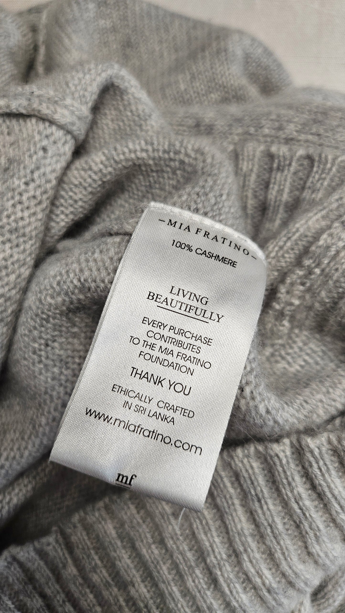 Mia Fratino Grey Cashmere Jumper (8-10)