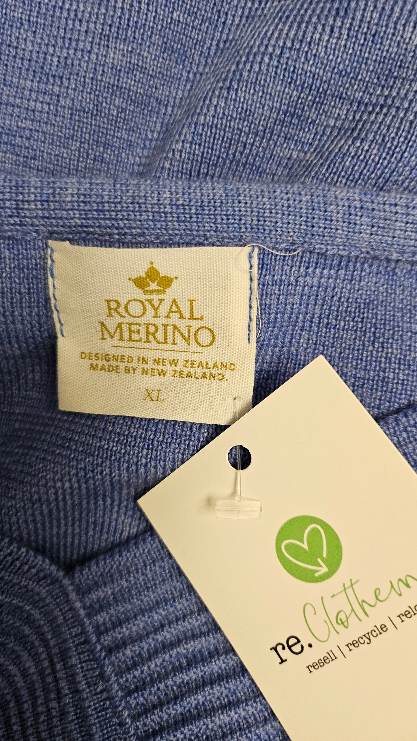 Royal Merino Cornflower Merino Knit (12-14)