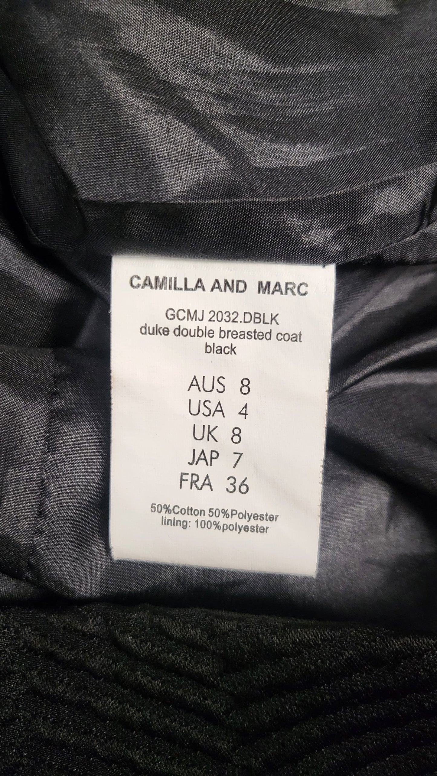 Camilla and Marc Black Duke Coat (8)