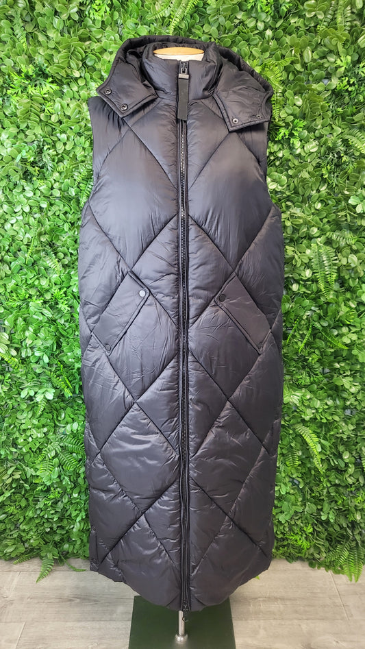 Active Black Longline Puffer Vest (10-12)