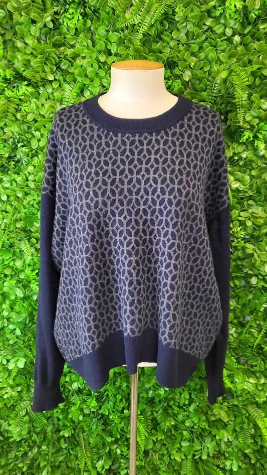 NON Blue Print Merino Blend Knit (14)