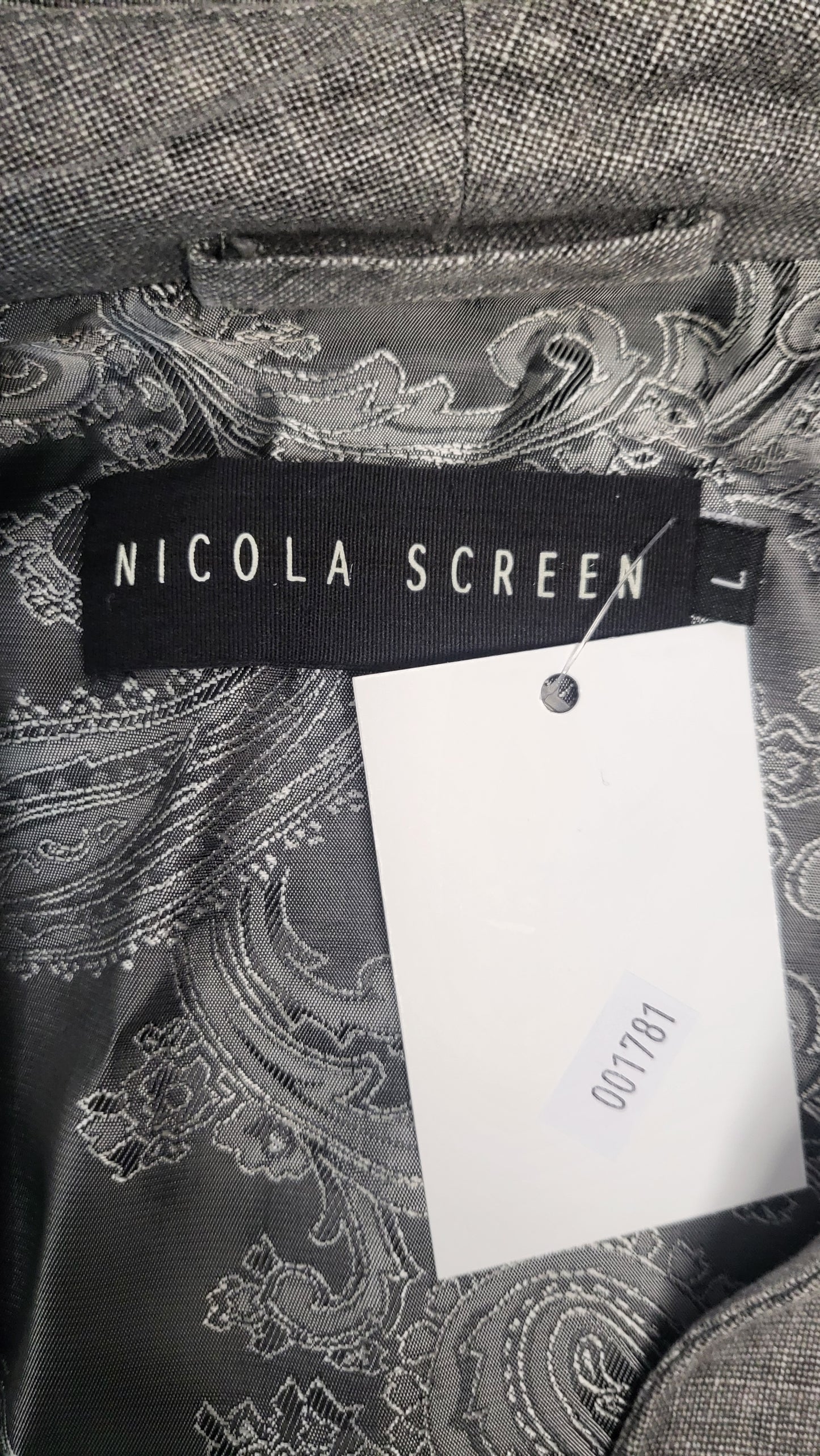 Nicola Screen Grey Linen Trench Coat (14-16)