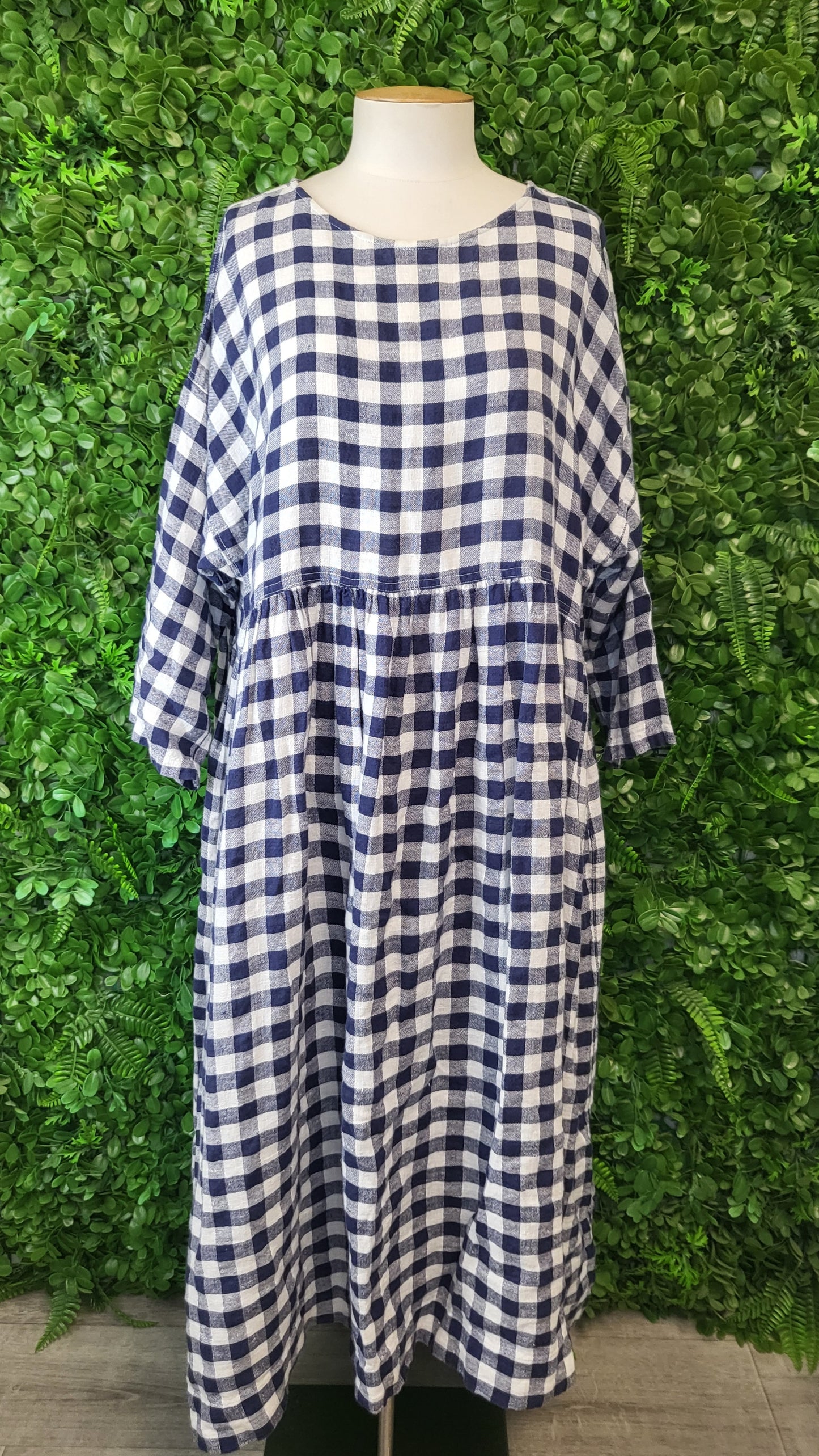 Meg By Design Gingham Linen Dress (16)