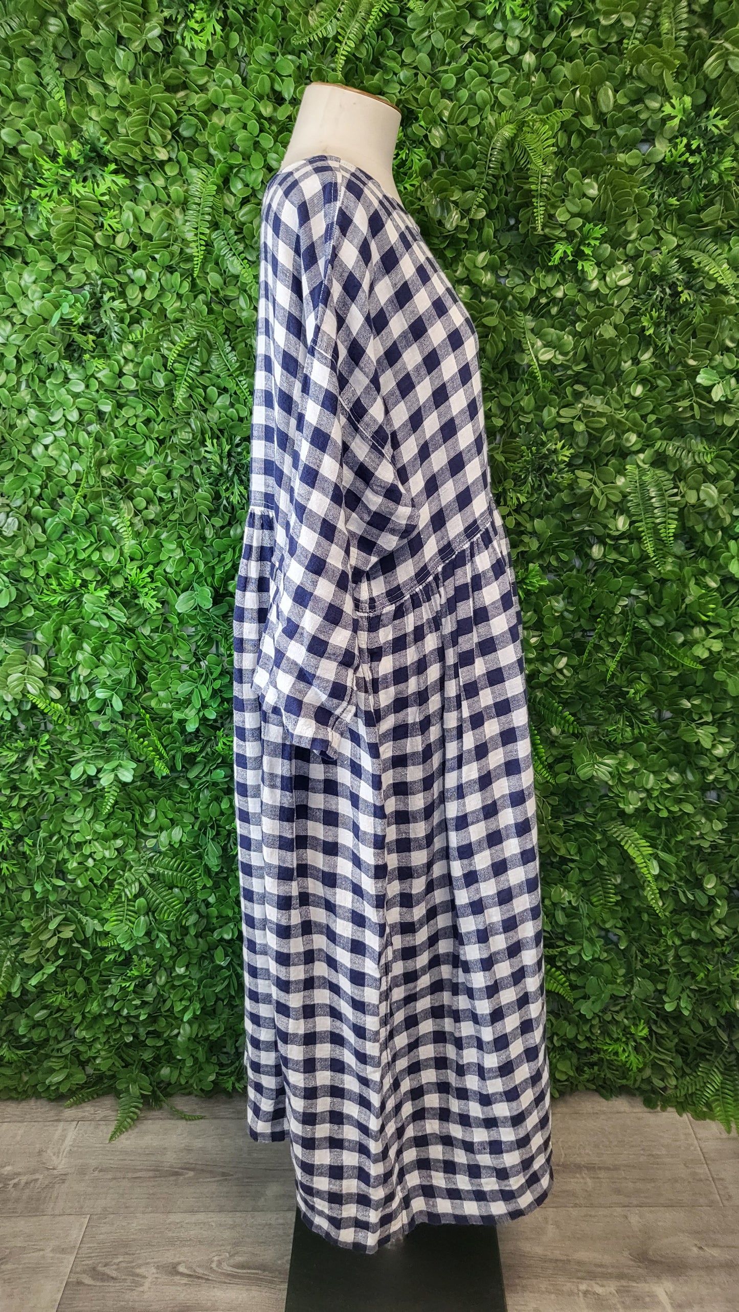 Meg By Design Gingham Linen Dress (16)