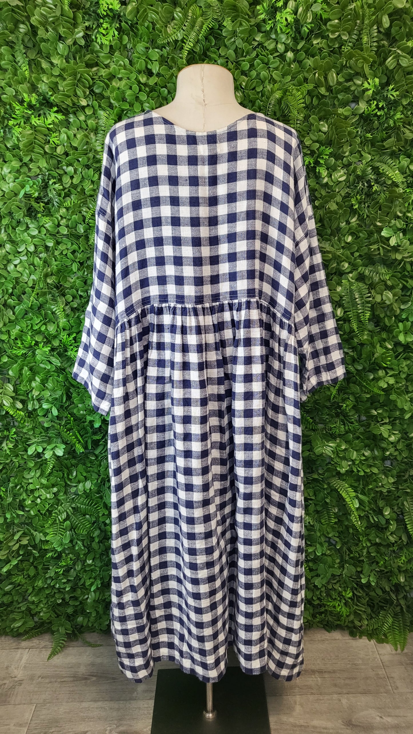 Meg By Design Gingham Linen Dress (16)
