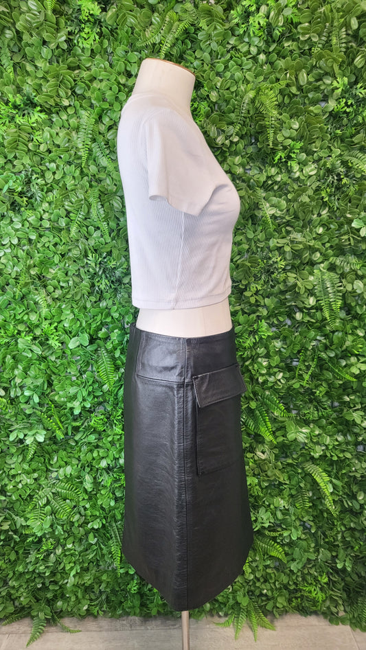 Redhead Black Leather Skirt (10)