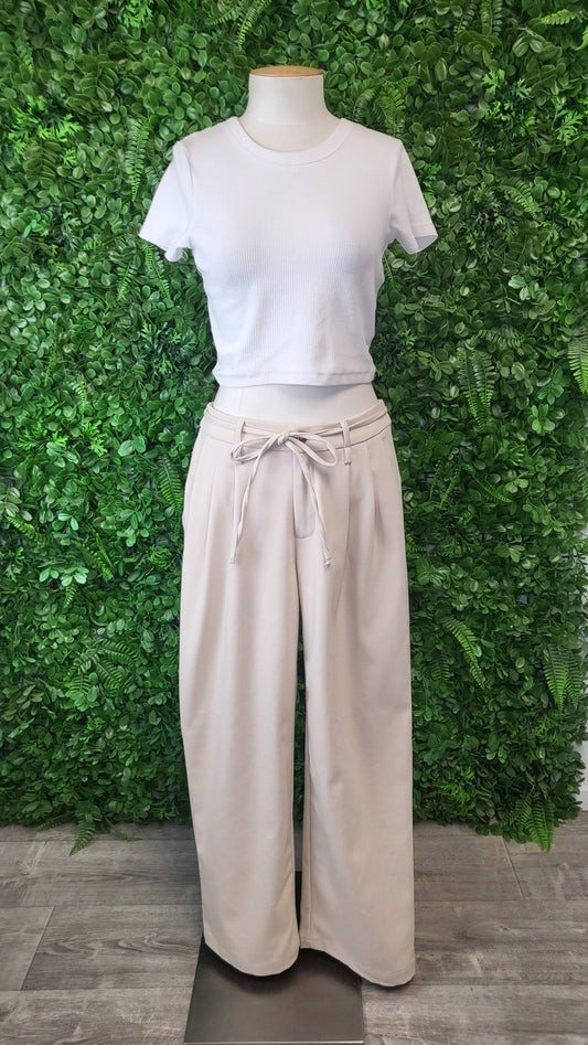 Molly Bracken Taupe Wide leg Pant (10)