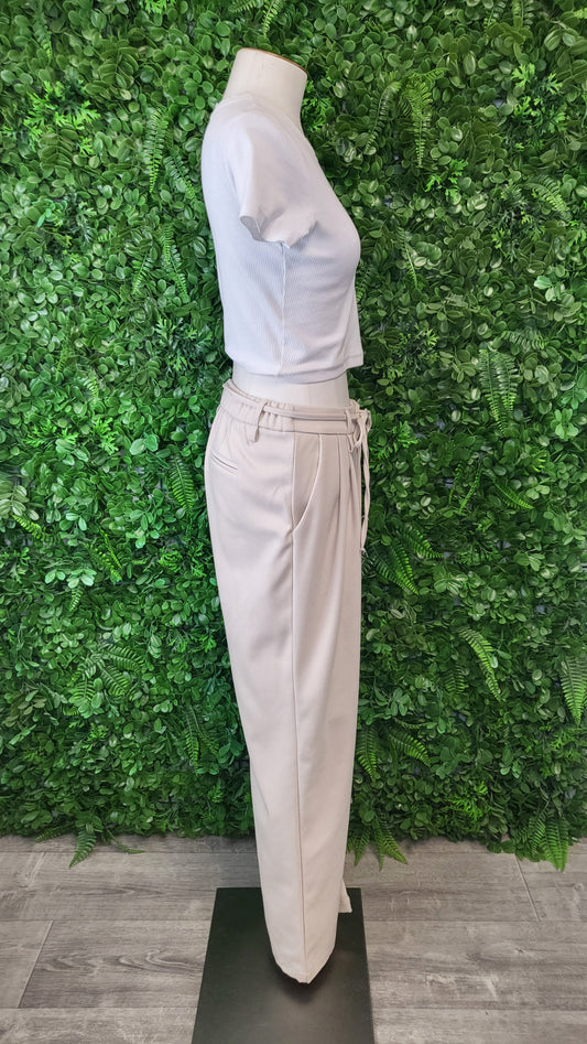 Molly Bracken Taupe Wide leg Pant (10)
