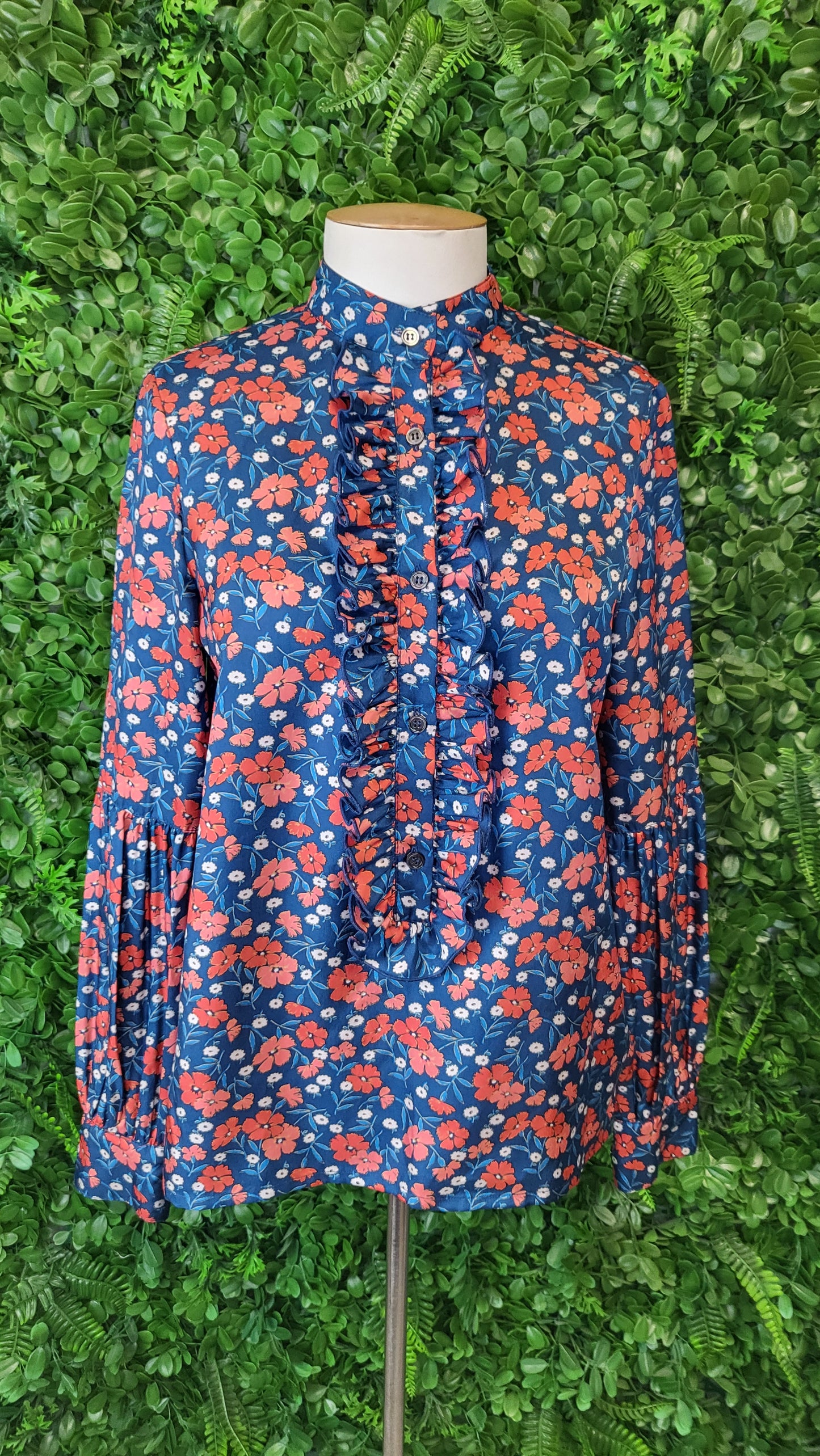 Helen Cherry Floral Frill Yoke Shirt (10)