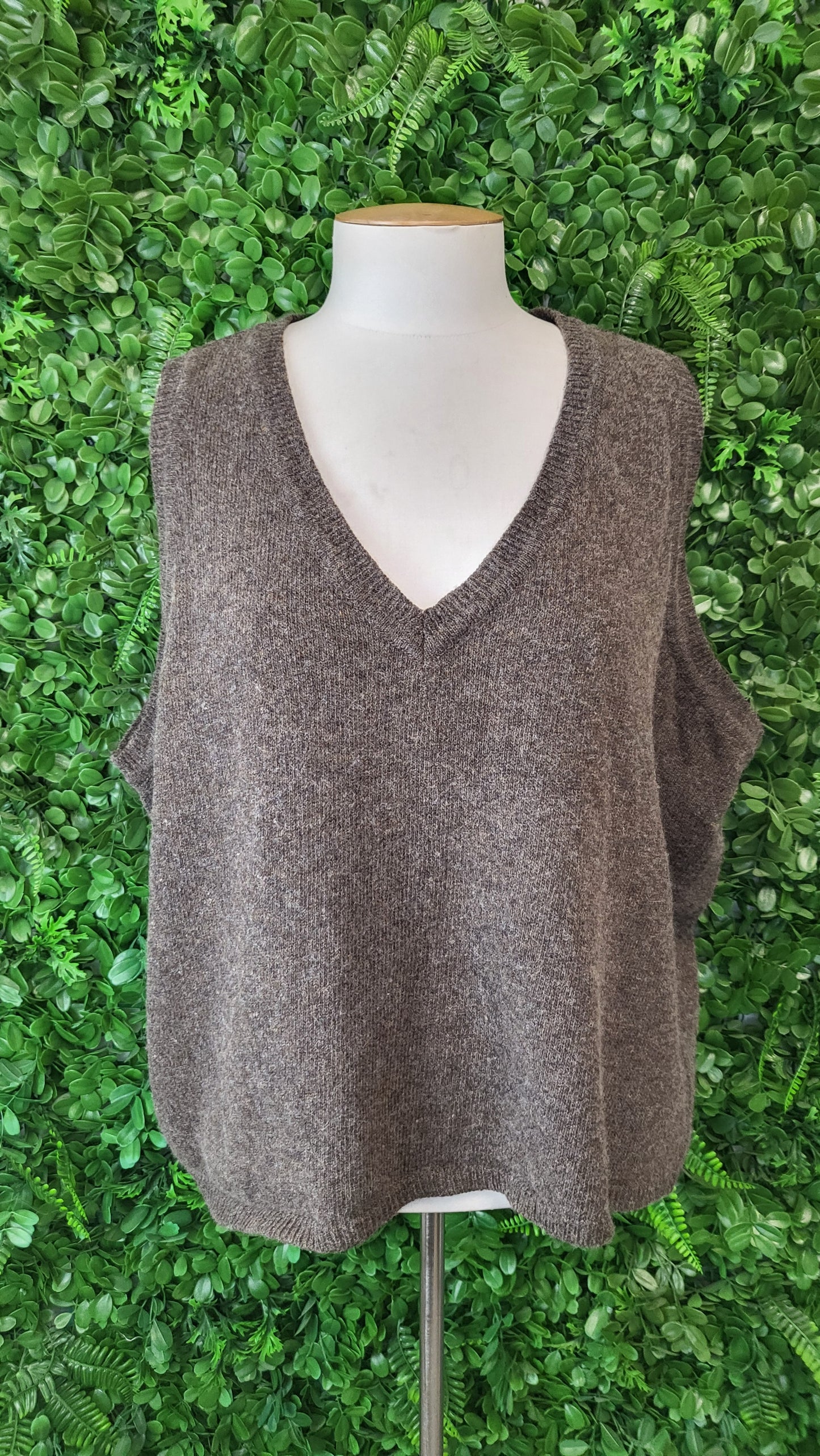 Meg By Design Brown Wool Vest (16-18)