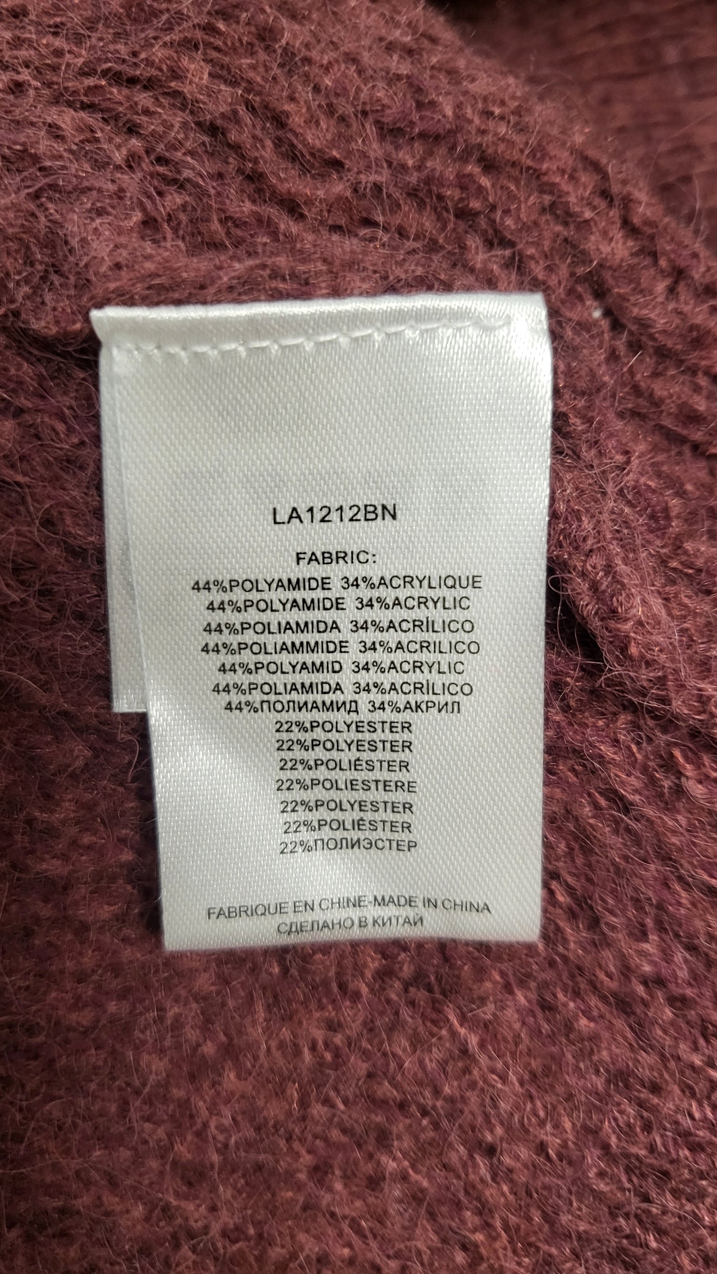 Molly Bracken Claret Crop Knit (10-12)