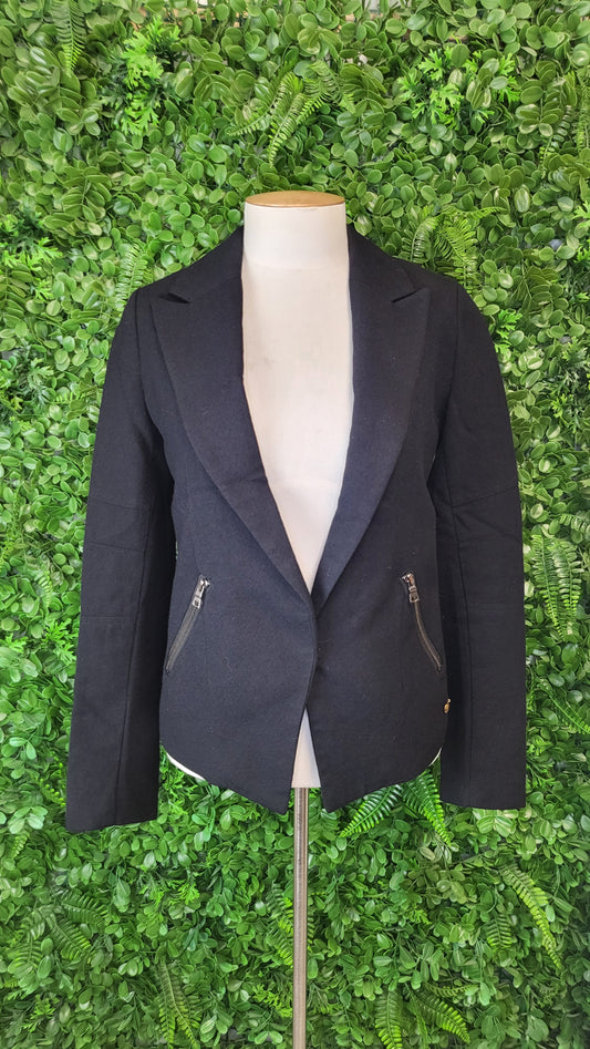 Maison Scotch Black Wool Blazer (8)